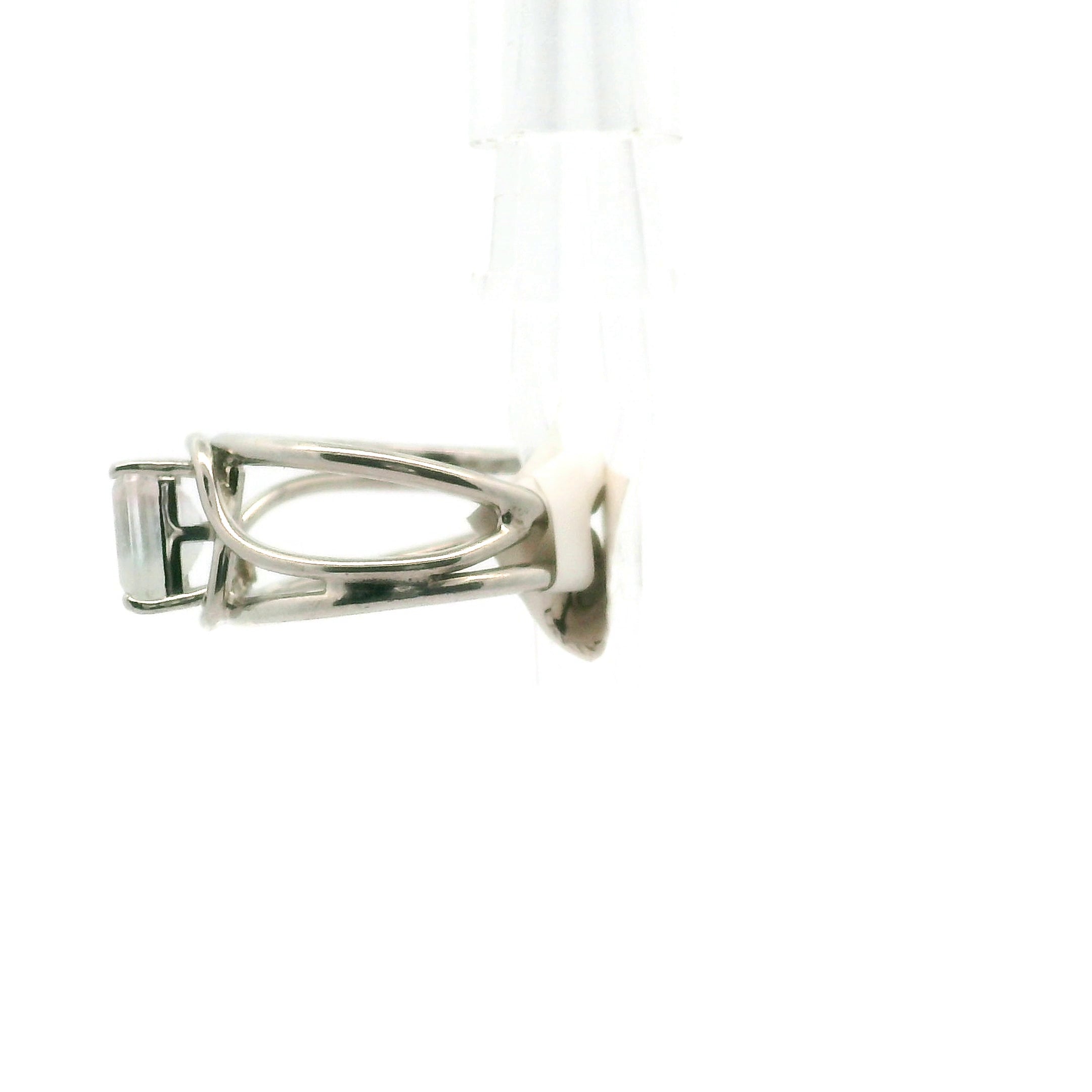 Aquamarine Faceted Midi Cuff Ring .925 Silver for Healing, and Intention Setting