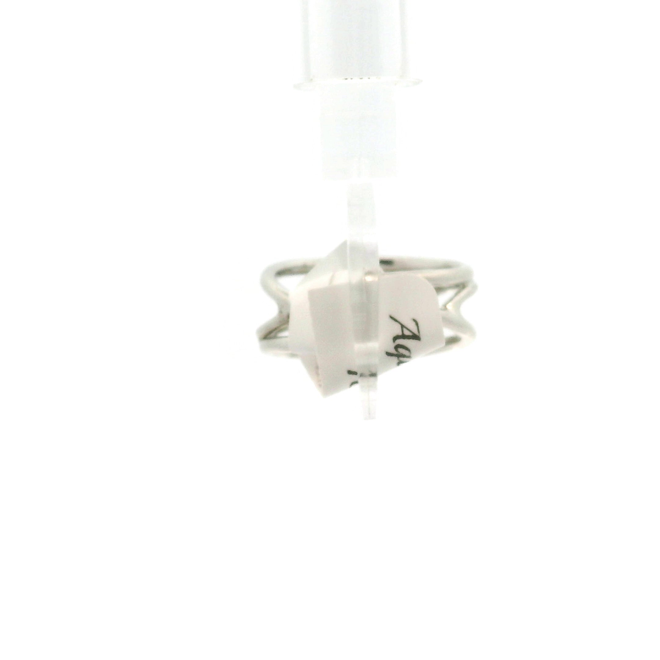 Aquamarine Faceted Midi Cuff Ring .925 Silver for Healing, and Intention Setting