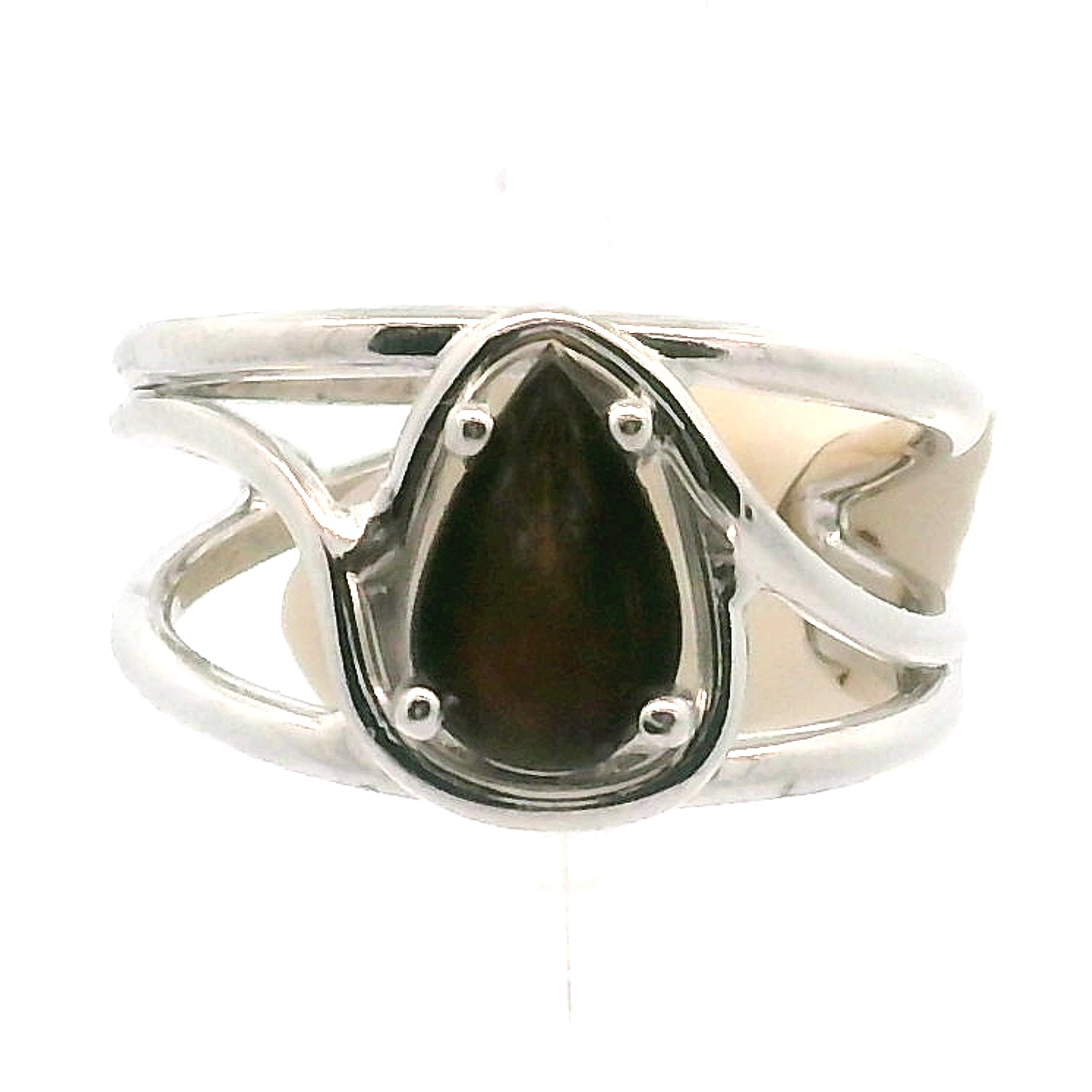 Beryl Copper Midi Cuff Ring .925 Silver for Transformation and Grounding