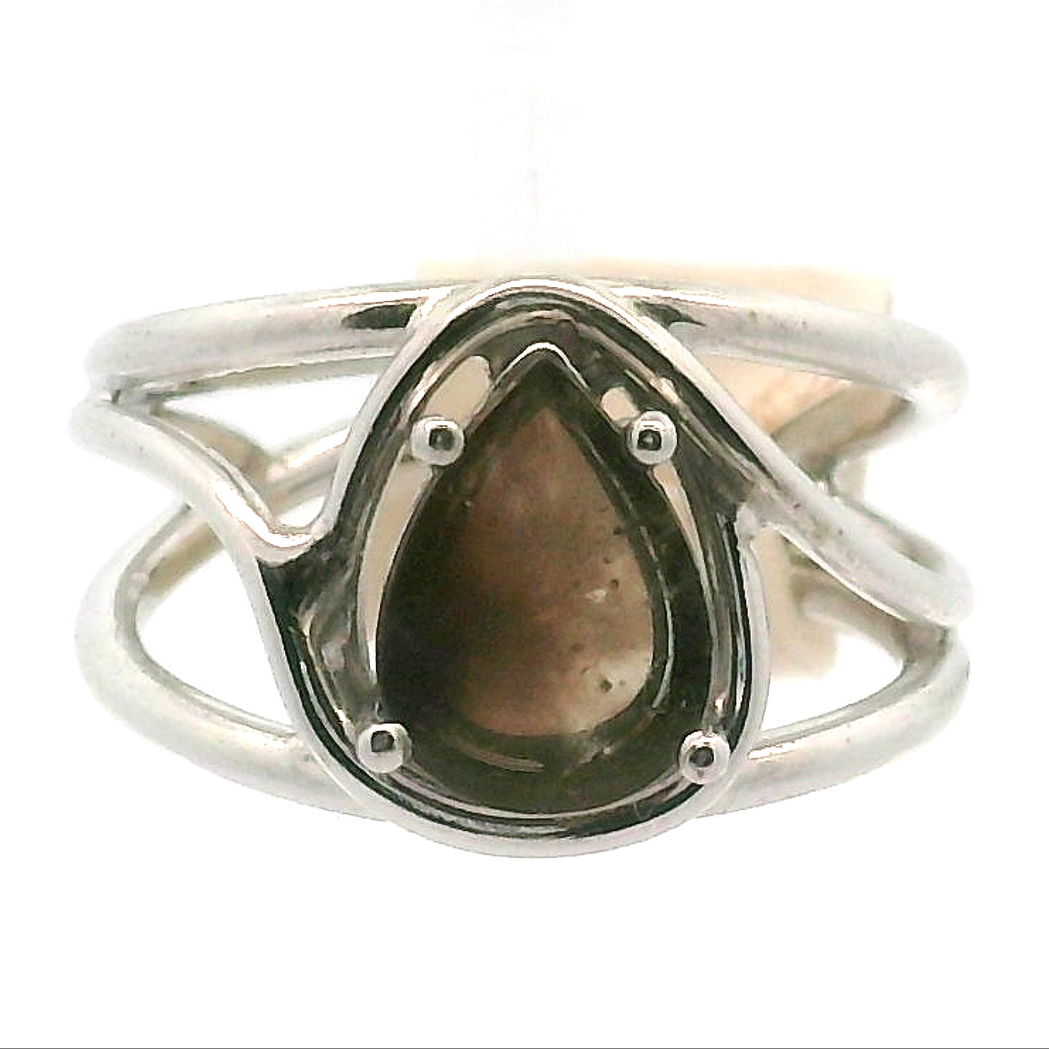 Beryl Copper Midi Cuff Ring .925 Silver for Transformation and Grounding
