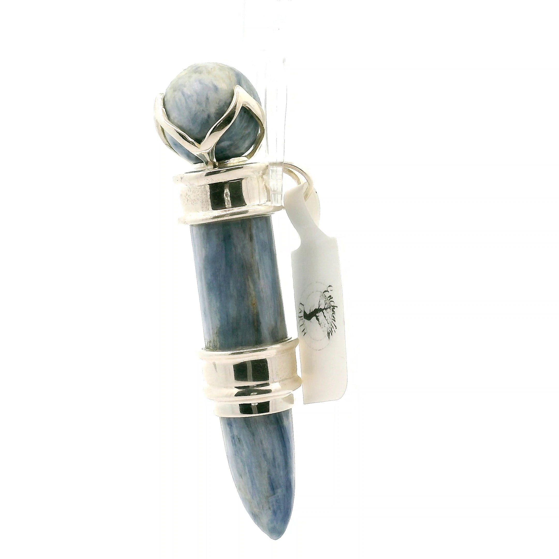 Kyanite Wandlet .925 Silver for Aura Cleansing and Harmonizing