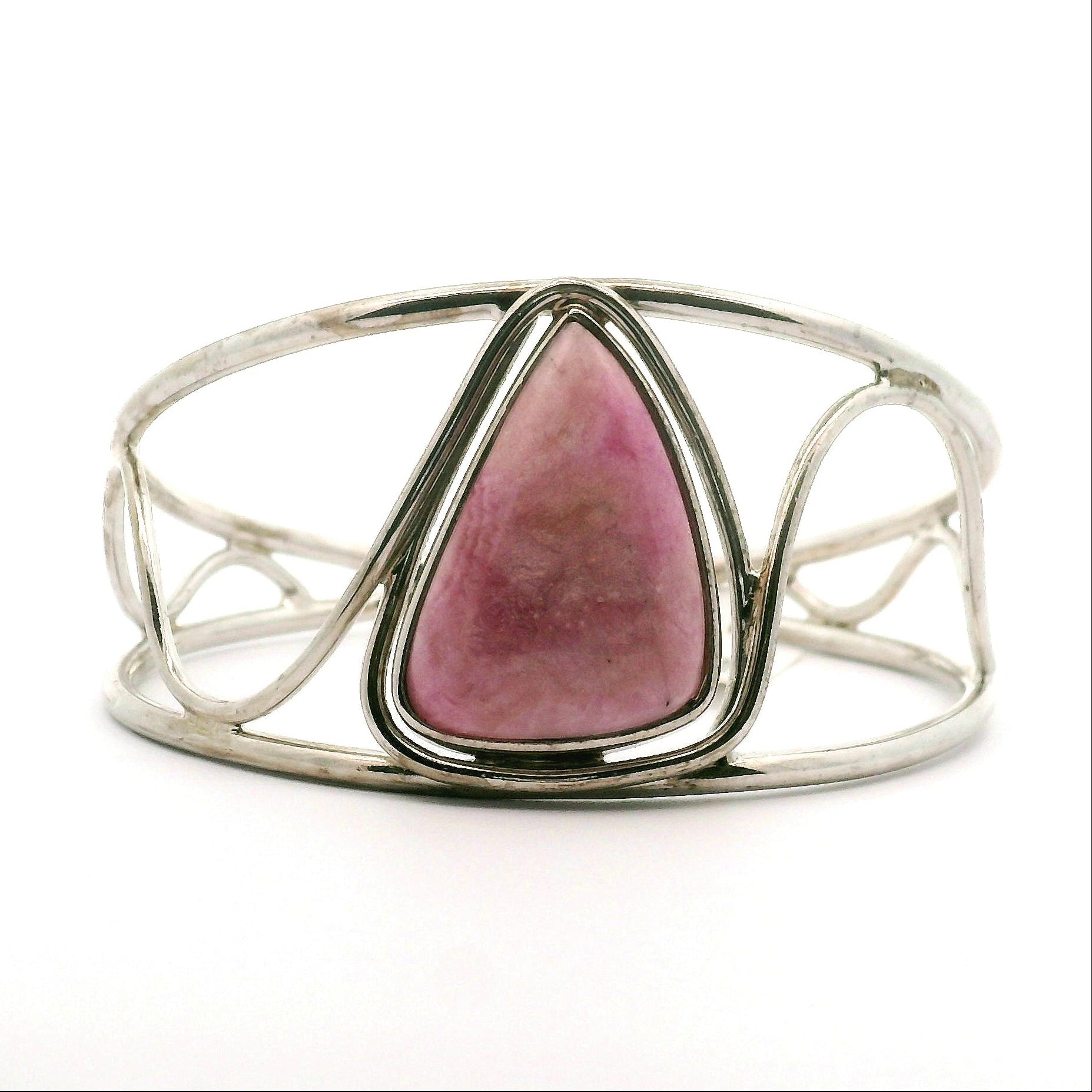 Cobalto Calcite Cuff Bracelet .925 Silver for Deep Love for Yourself and Others
