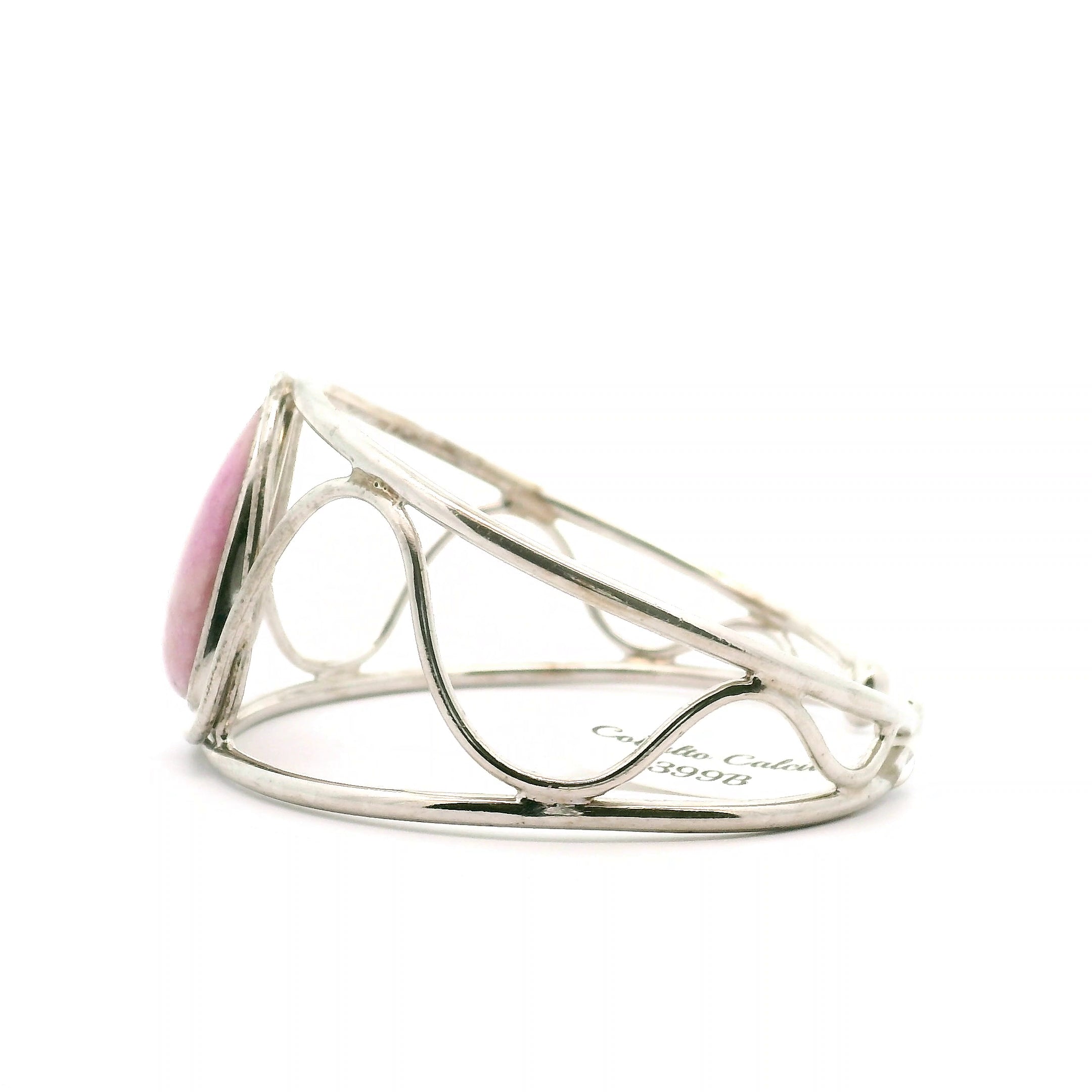 Cobalto Calcite Cuff Bracelet .925 Silver for Deep Love for Yourself and Others