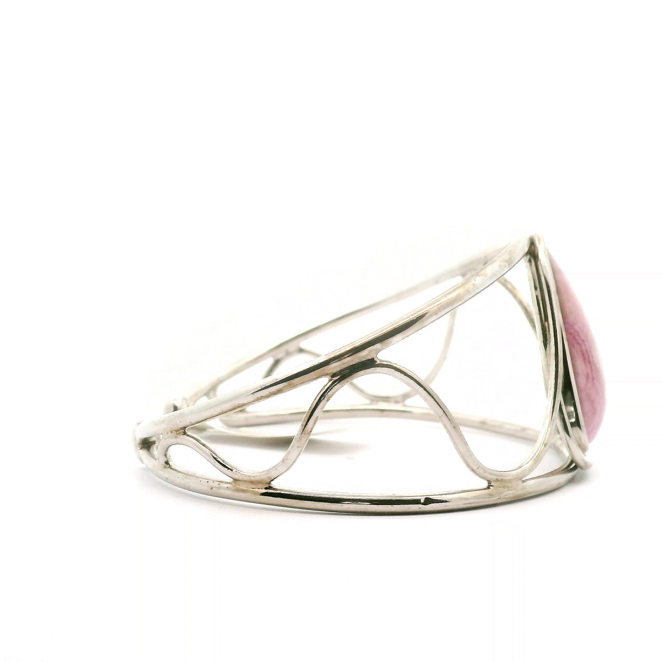Cobalto Calcite Cuff Bracelet .925 Silver for Deep Love for Yourself and Others