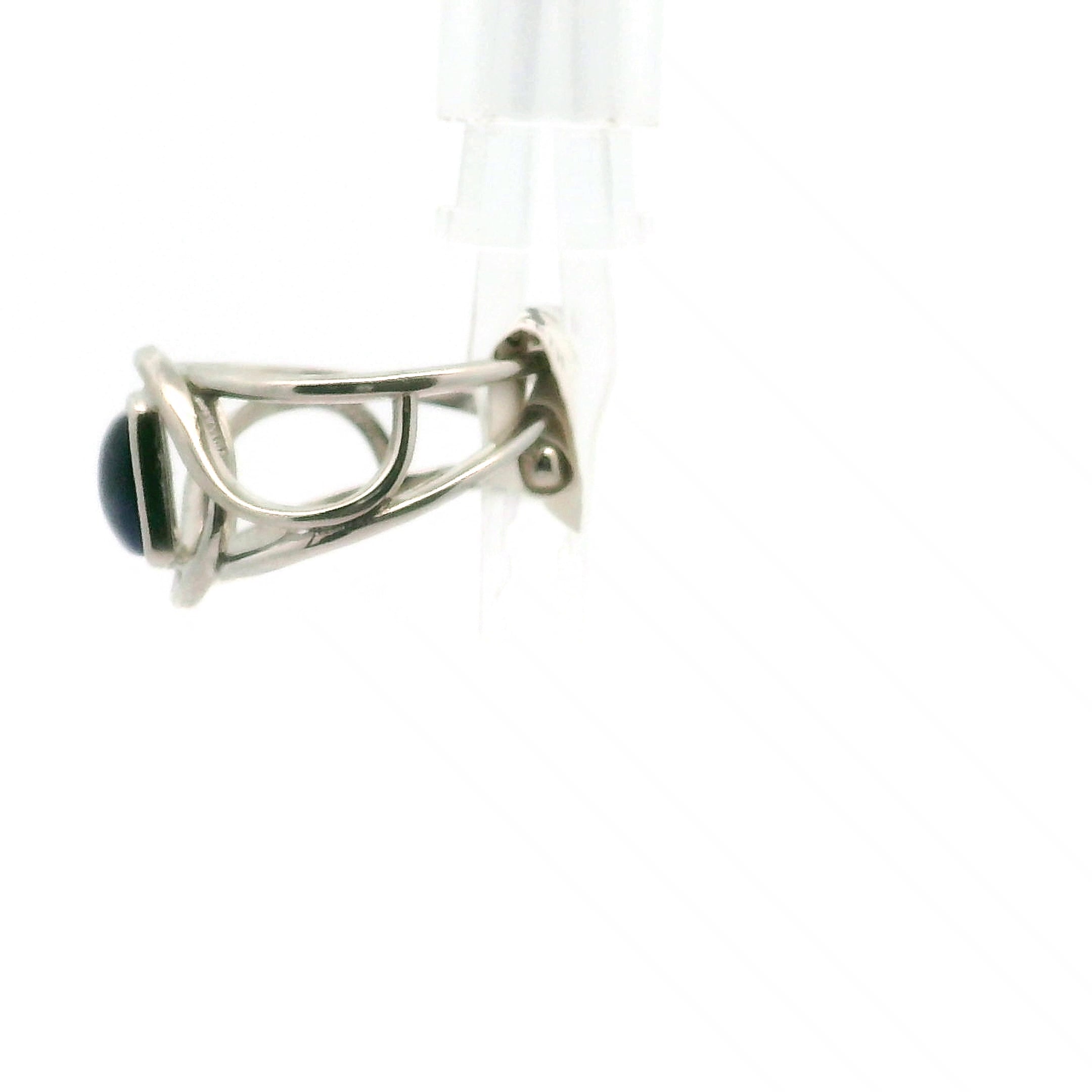 Sugilite Square Midi Cuff Ring .925 Silver for Enhancing Dreamwork and Discovery of Your Path