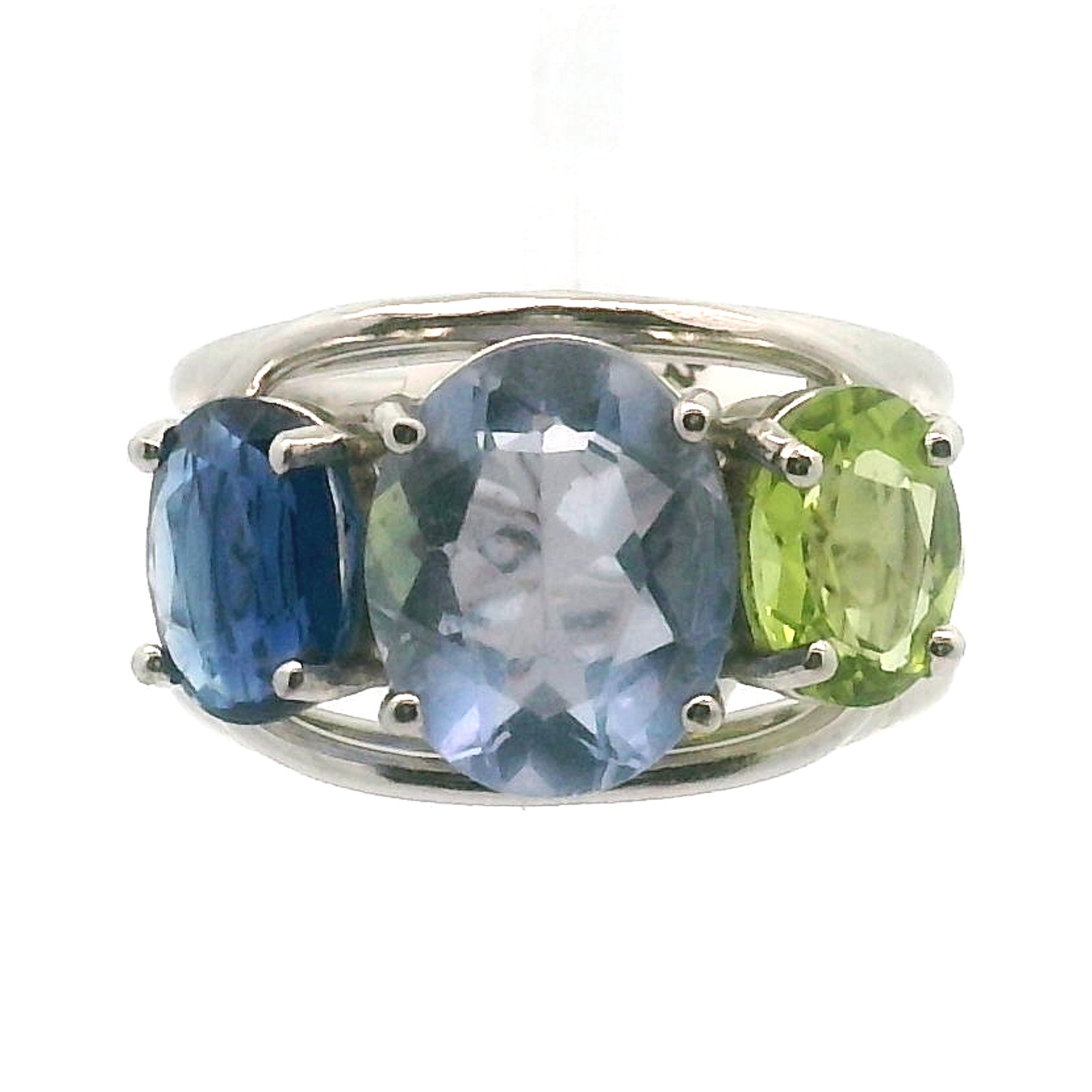 Triple Stone Crown Ring .925 Silver for Embracing your Power