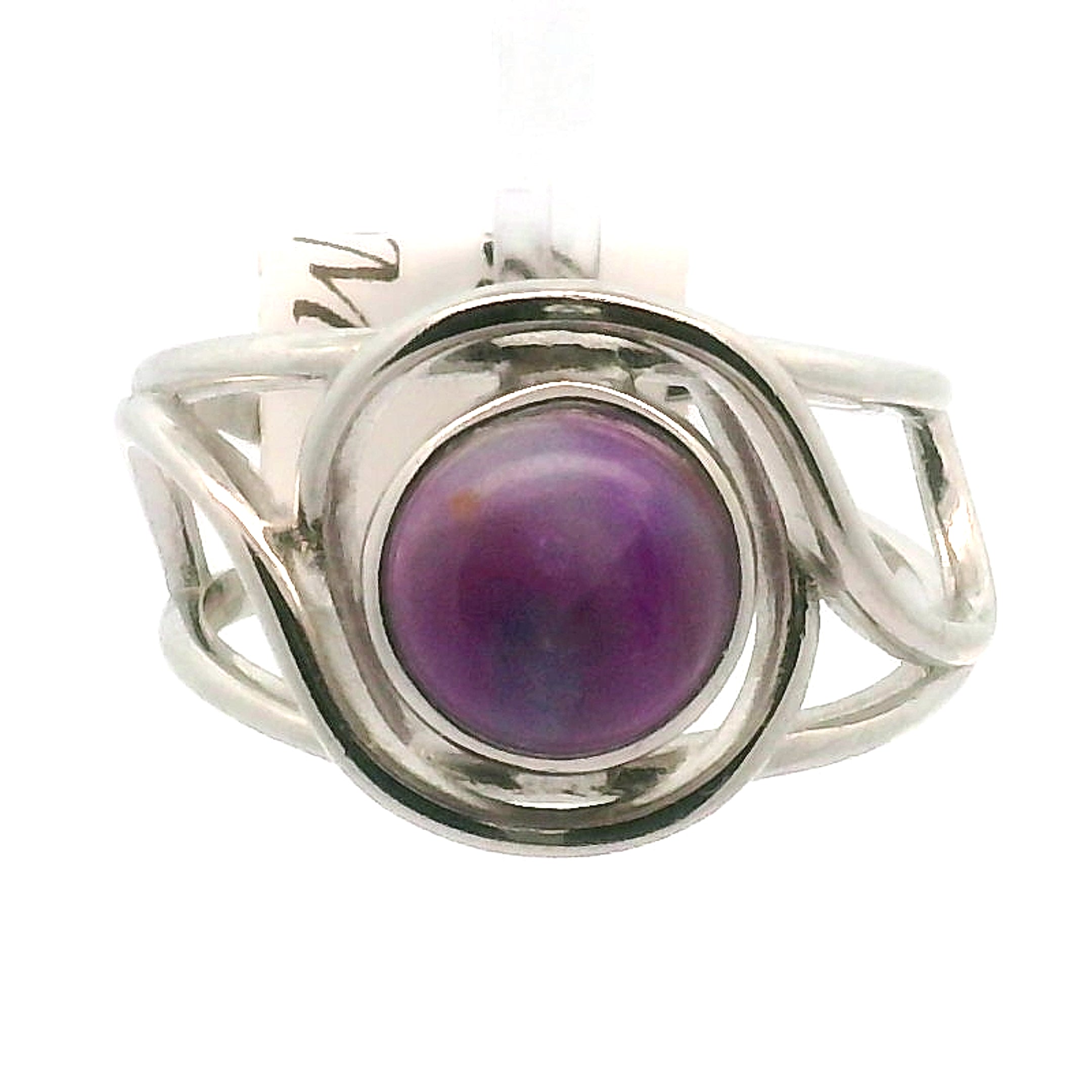 Sugilite Cuff Ring .925 Silver for Enhancing Dreamwork and Discovery of Your Path