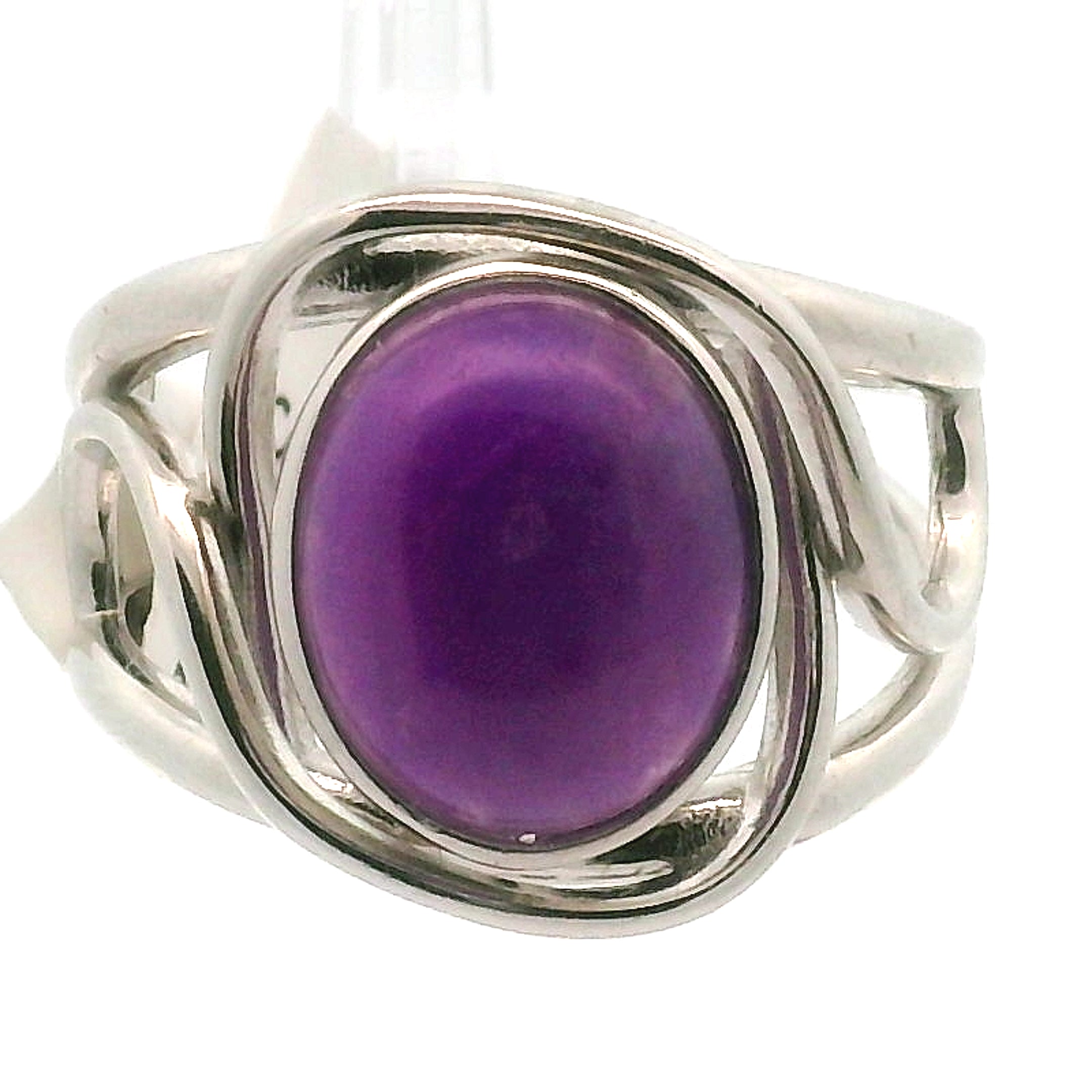 Sugilite Cuff Ring .925 Silver for Enhancing Dreamwork and Discovery of Your Path