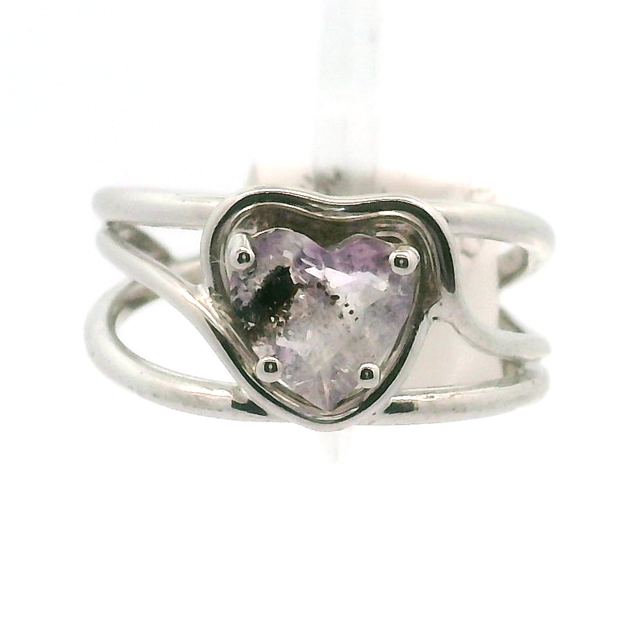 Super 7 Heart Midi Cuff Ring .925 Silver (High Quality) for Awakening your Gifts and Creating your Dream Life