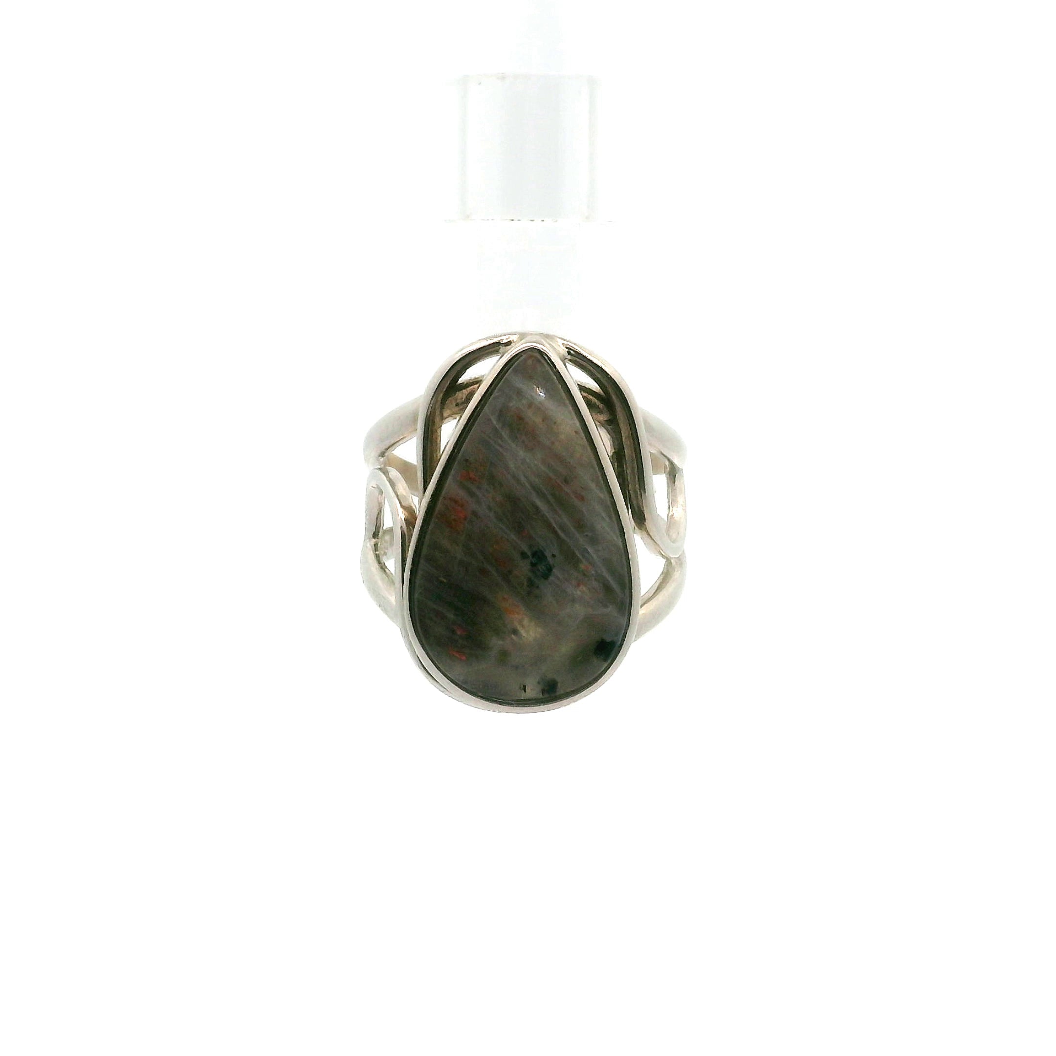 Moonstone with Sunstone Cuff Ring .925 Silver for Creation, Divine Feminine & Divine Masculine