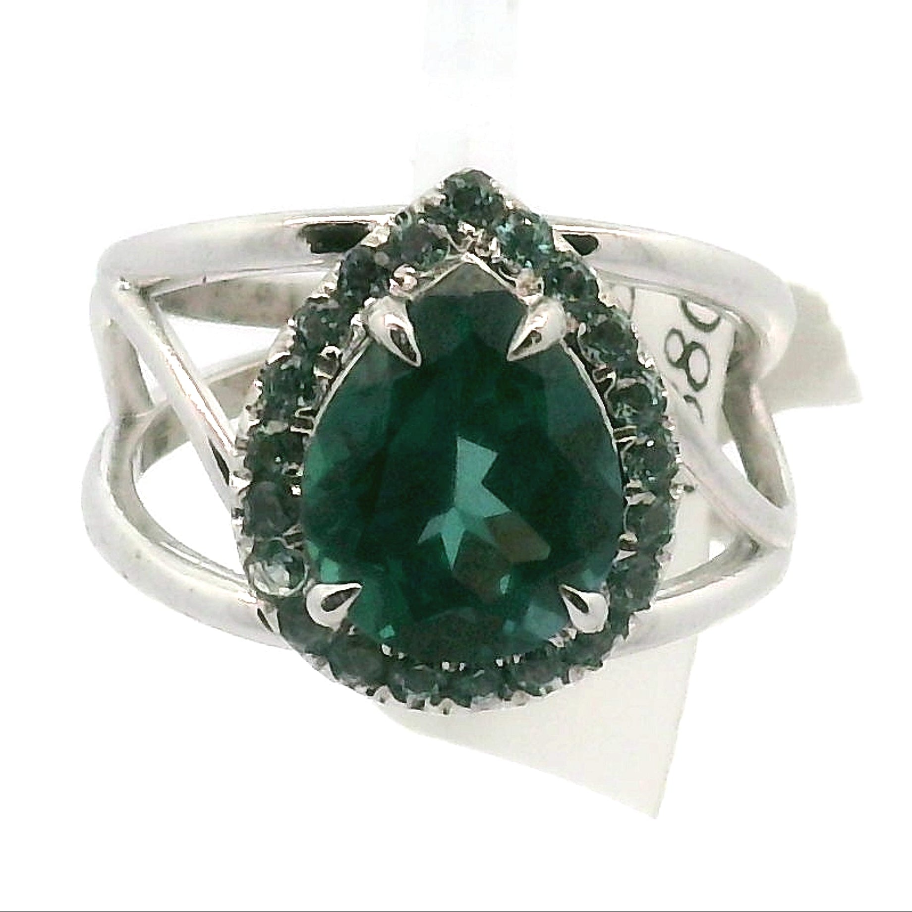 Lab Alexandrite Pave Cuff Ring .925 Silver For Self Recovery, Hope and Encouragement