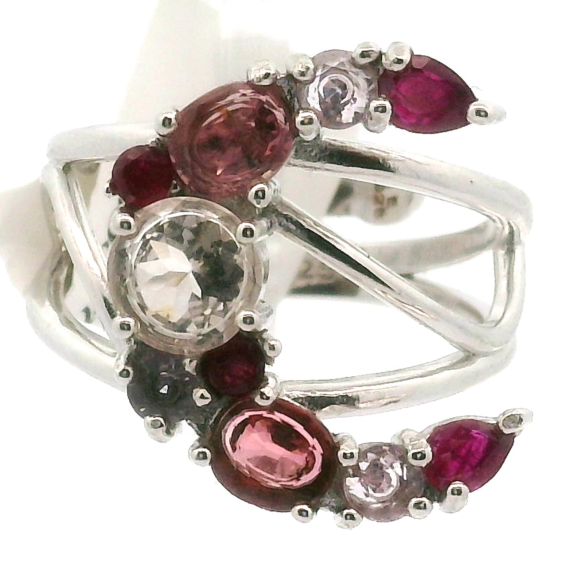 Moon Cuff Ring .925 Silver for Higher Levels of Awareness, Peaceful Communication and Clarity