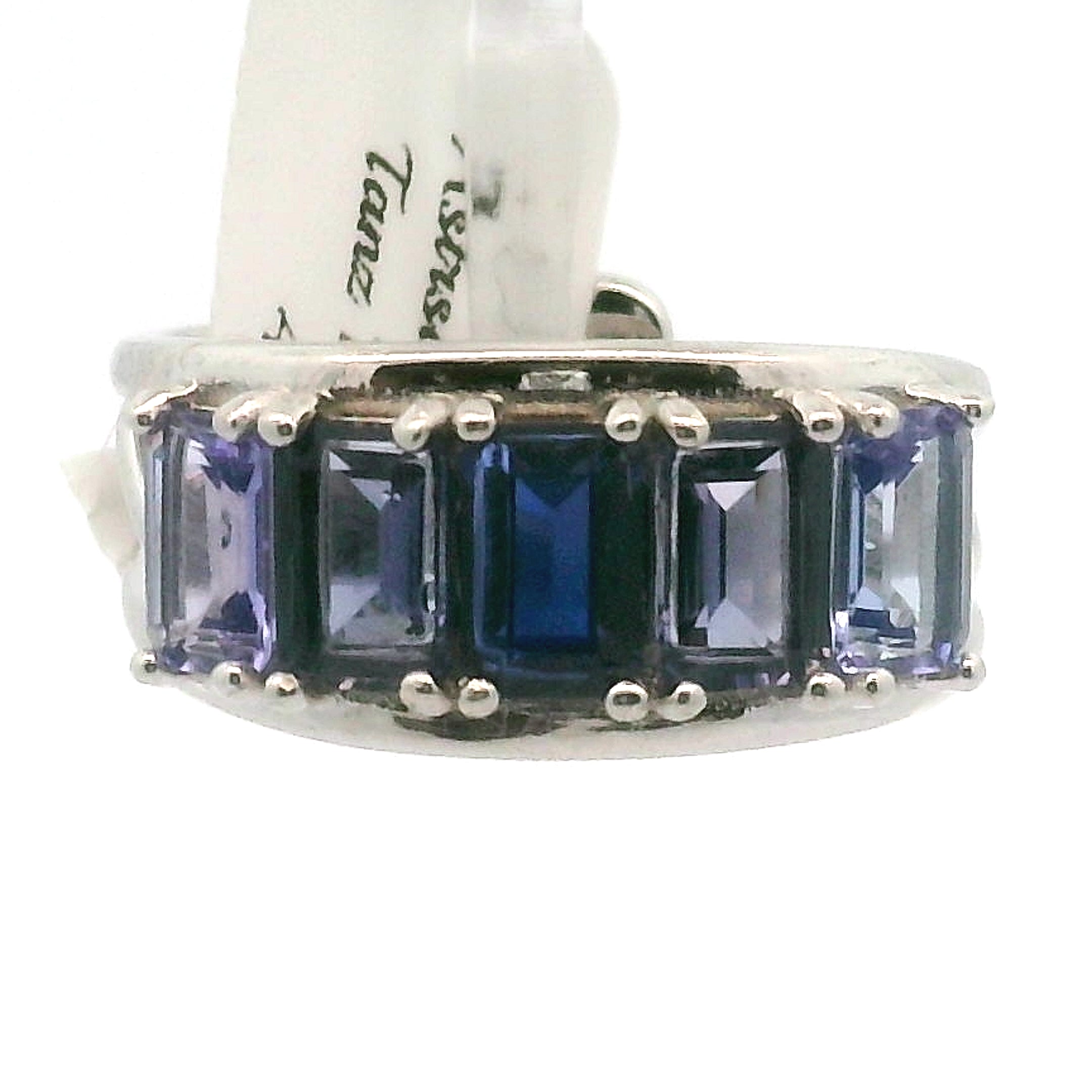 Multi Stone Emerald Cut Stacker Cuff Ring .925 Silver for Healing, Intention Setting and Manifesting your Desires