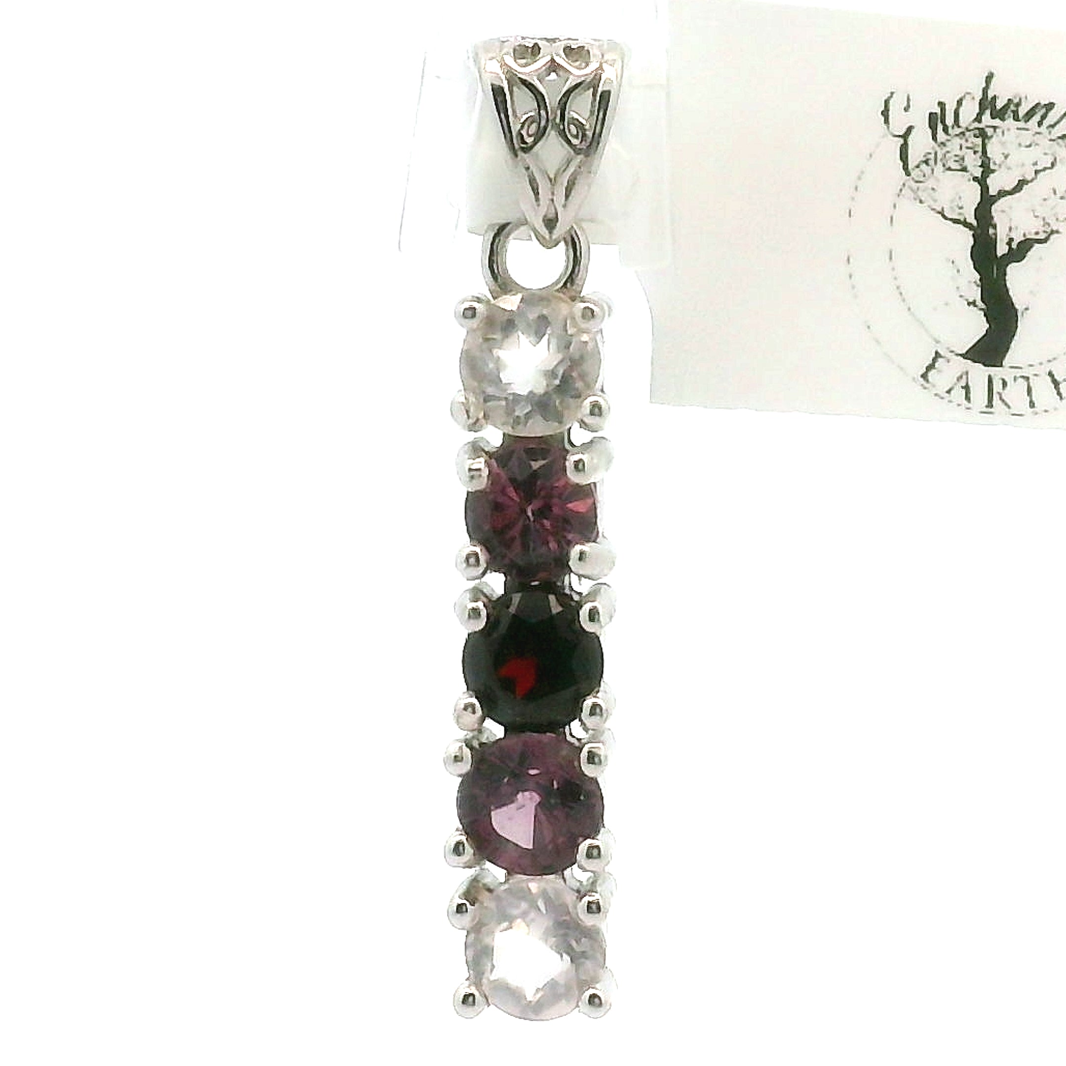 Multi-stone Stacker Pendant .925 Silver for Healing, Intention Setting and Manifesting your Desires