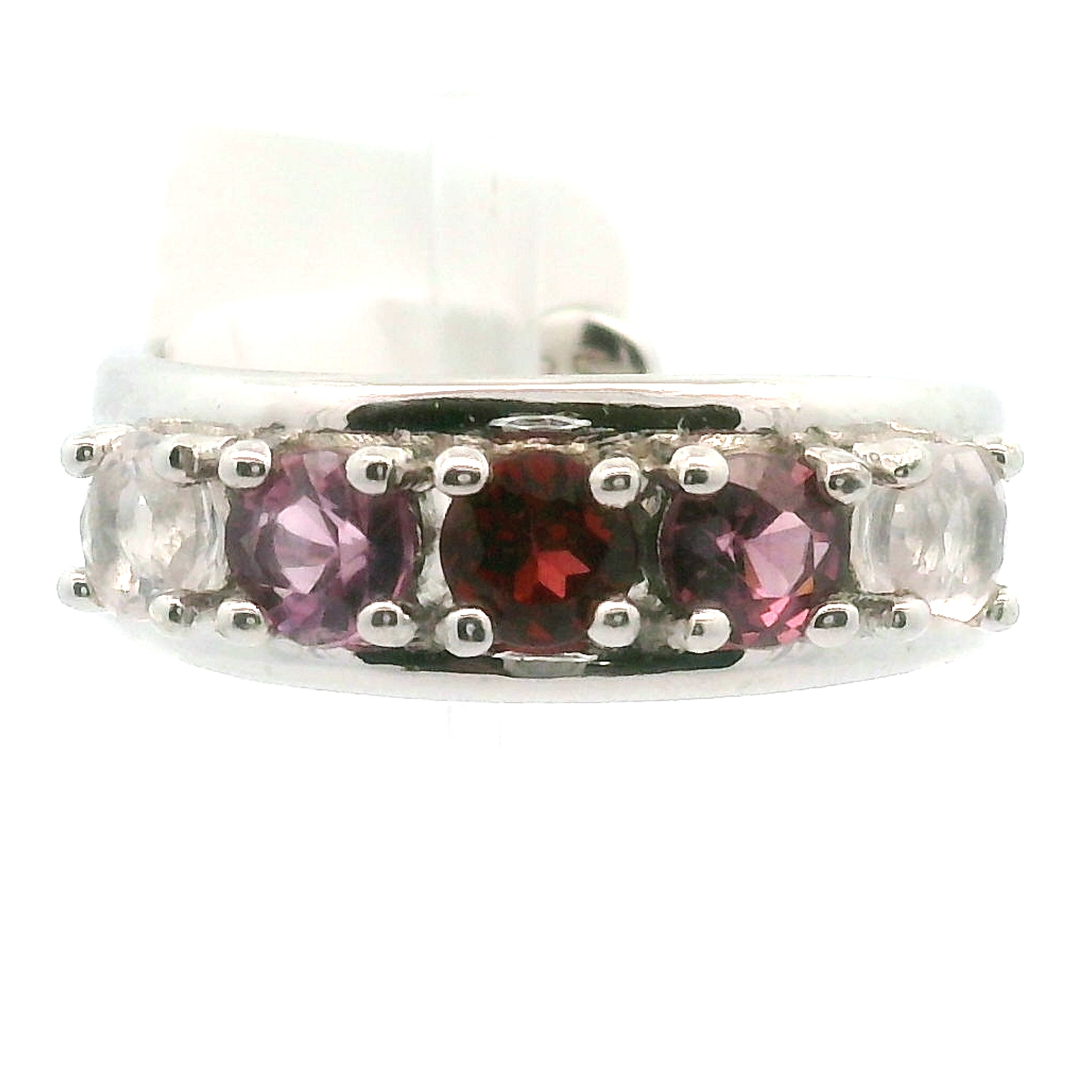 Multi-stone Stacker Cuff Ring .925 Silver for Healing, Intention Setting and Manifesting your Desires