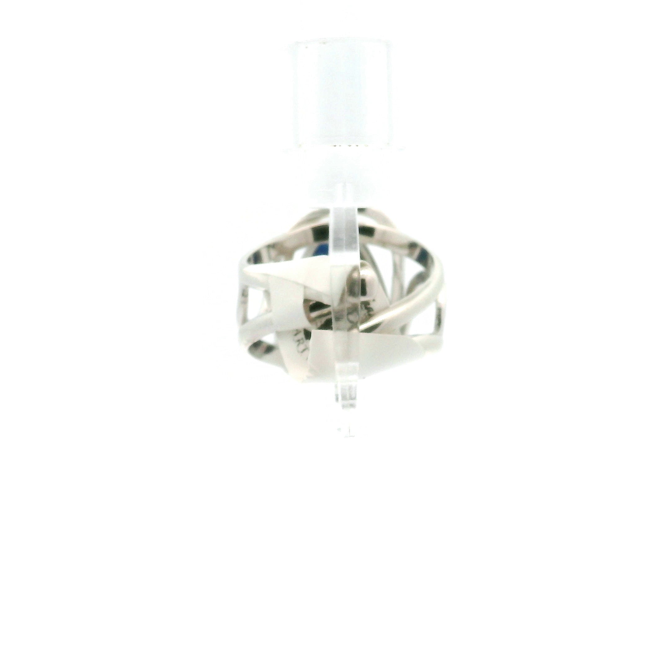 Afghanite Cuff Ring 925 Silver for Accessing the Akashic Records and Psychic Vision