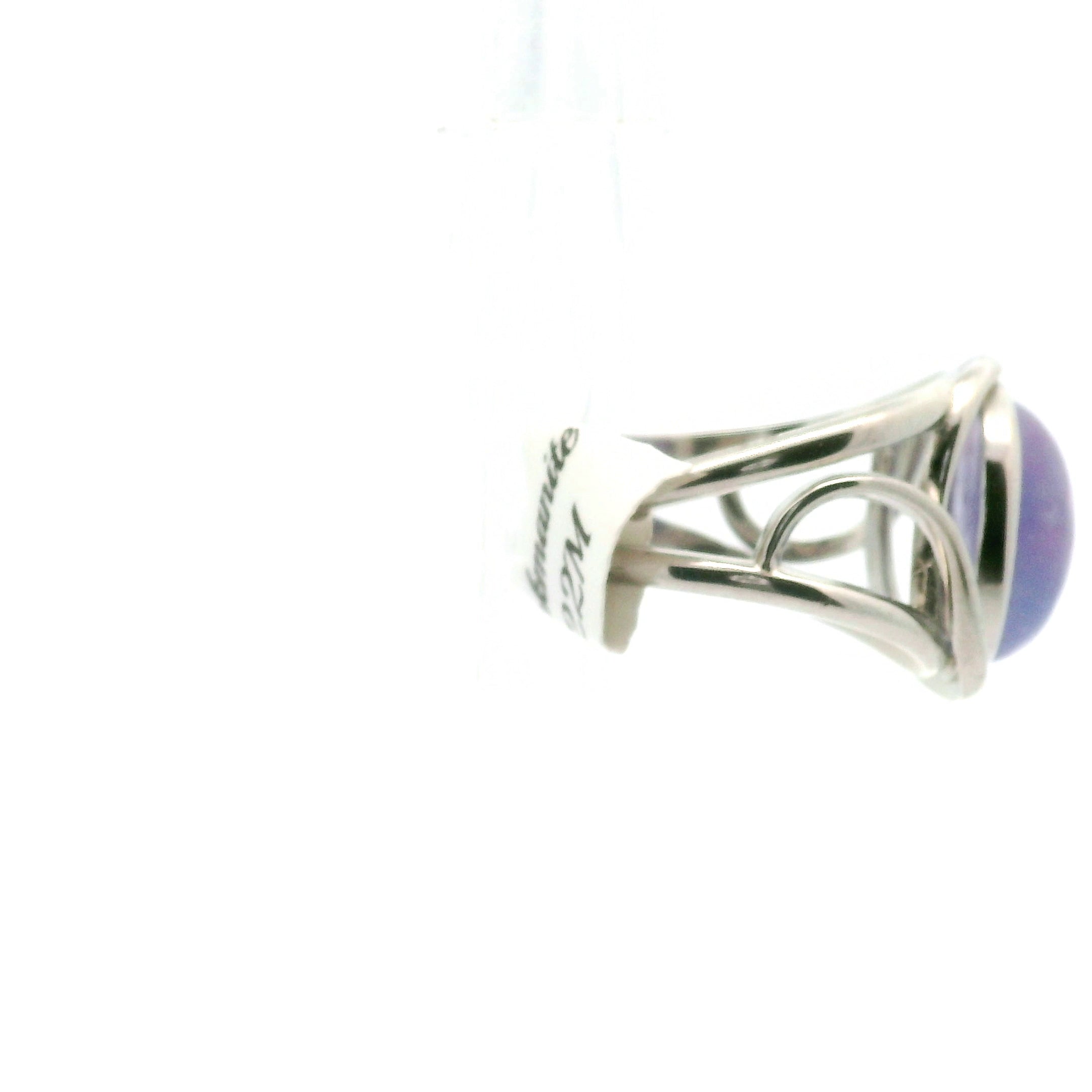 Hackmanite Cuff Ring .925 Silver for Spiritual Awakening
