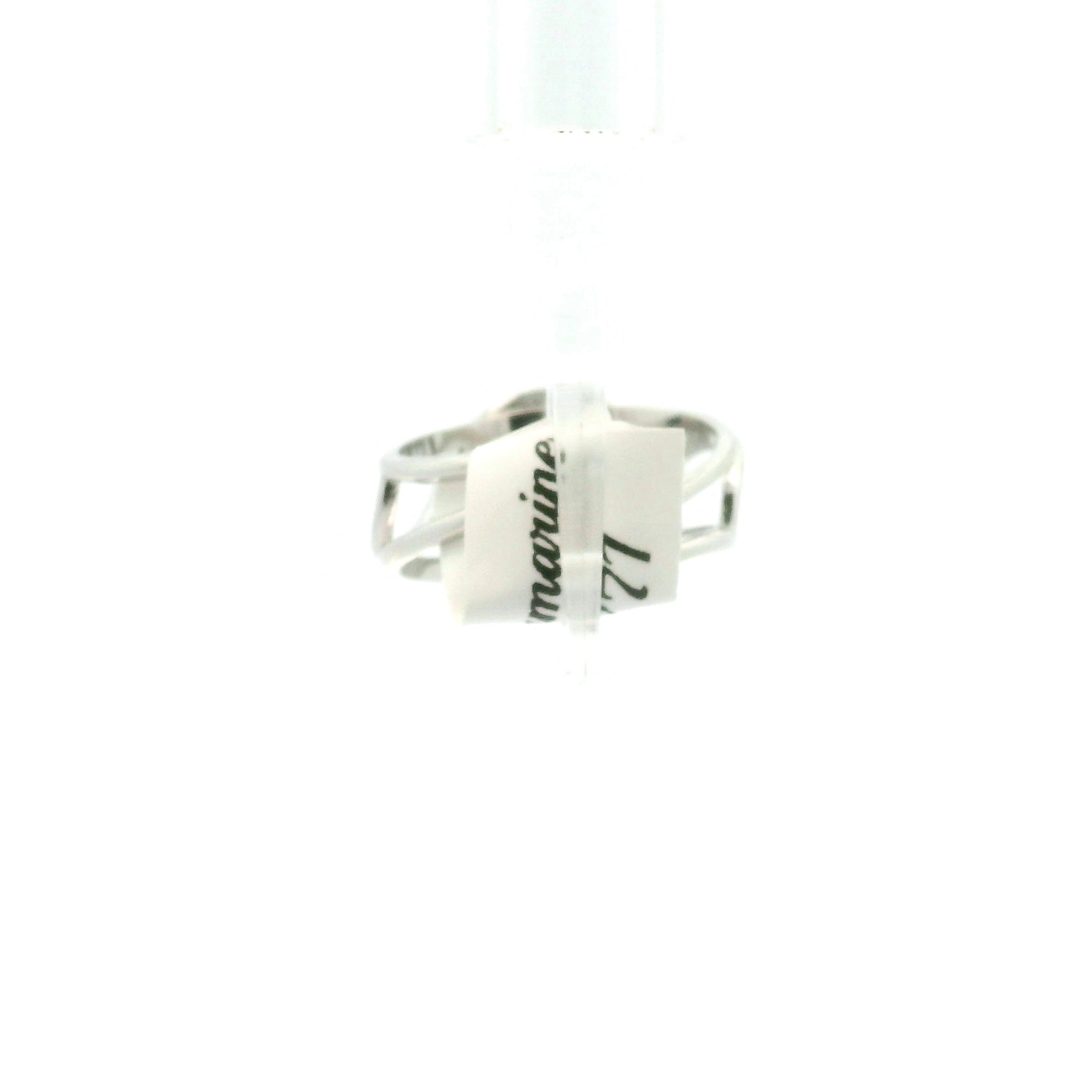 Aquamarine Faceted Cuff Ring .925 Silver for Peace and Calm