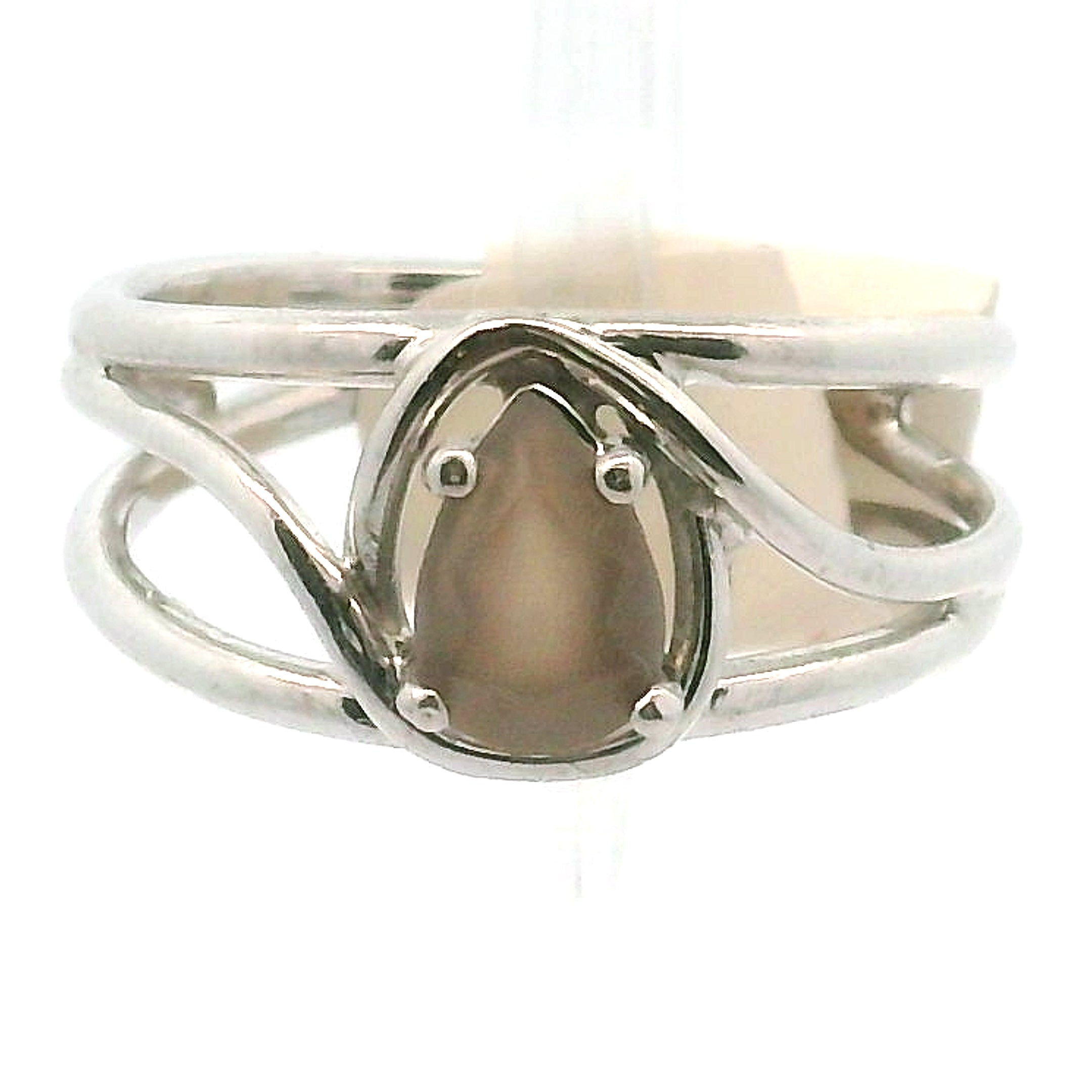 Moonstone Midi Cuff Ring .925 Silver for New Beginnings, Protection and Manifestation