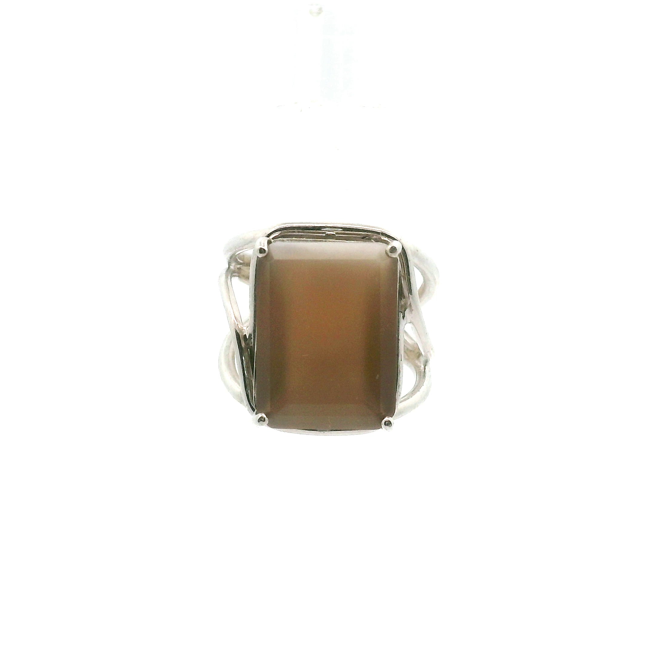Moonstone Cuff Ring .925 Silver for New Beginnings, Protection and Manifestation