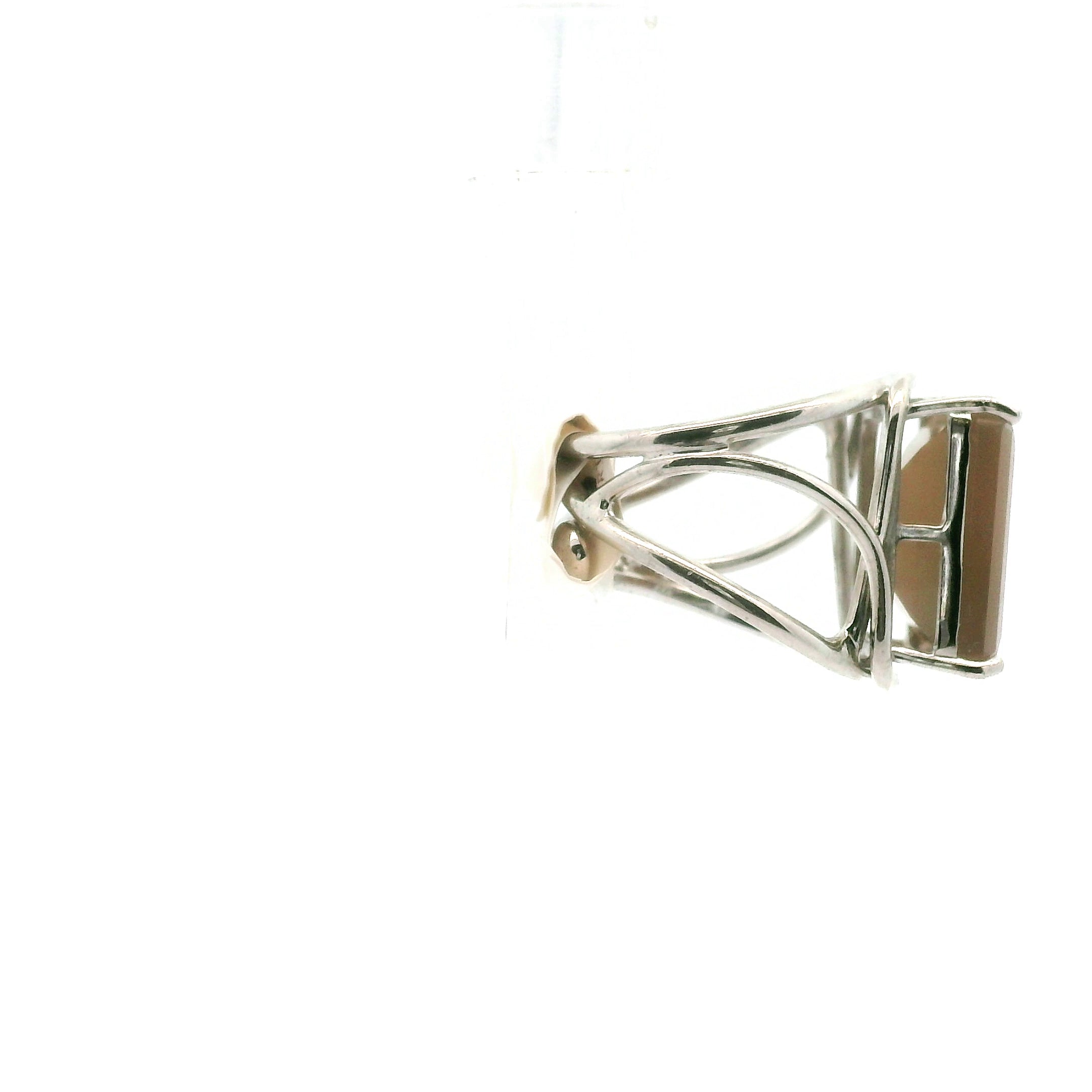 Moonstone Cuff Ring .925 Silver for New Beginnings, Protection and Manifestation