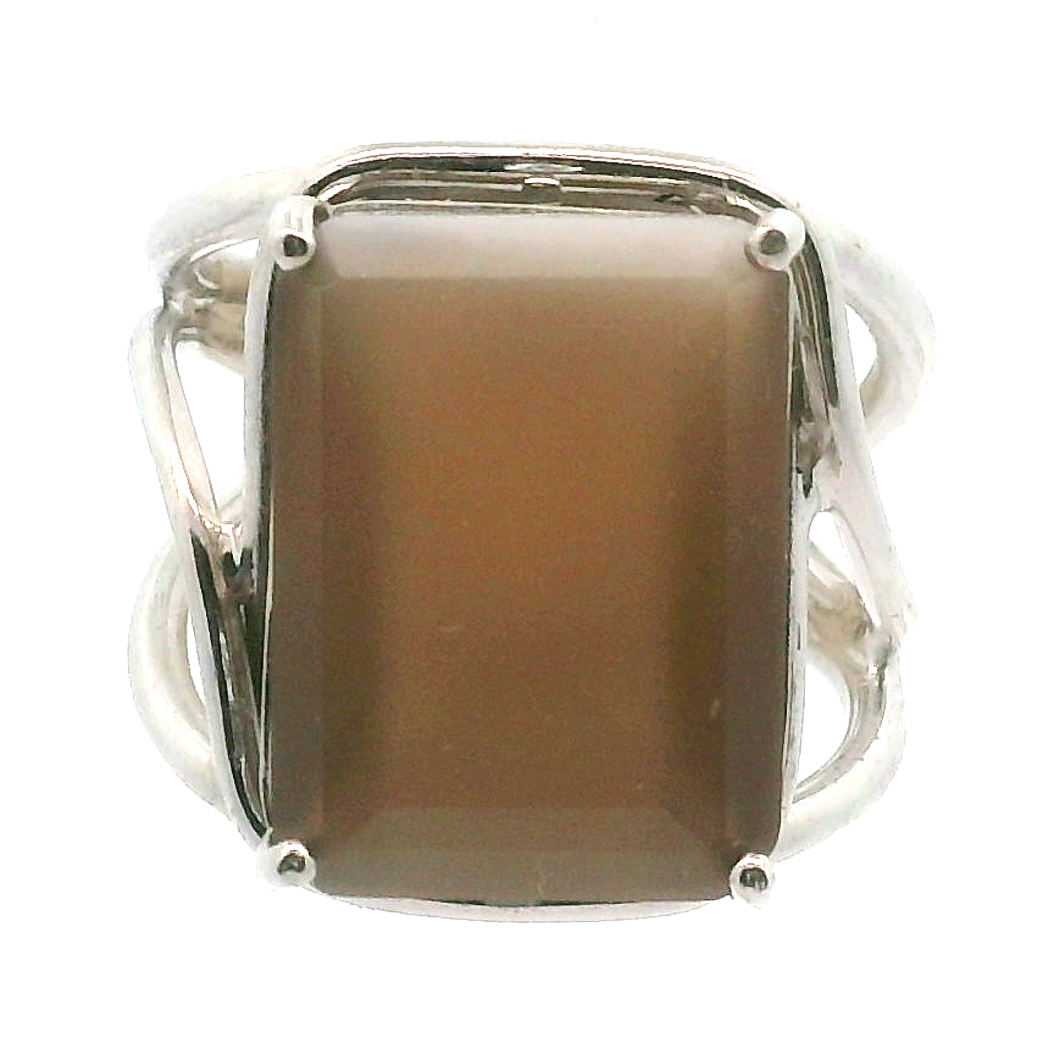 Moonstone Cuff Ring .925 Silver for New Beginnings, Protection and Manifestation