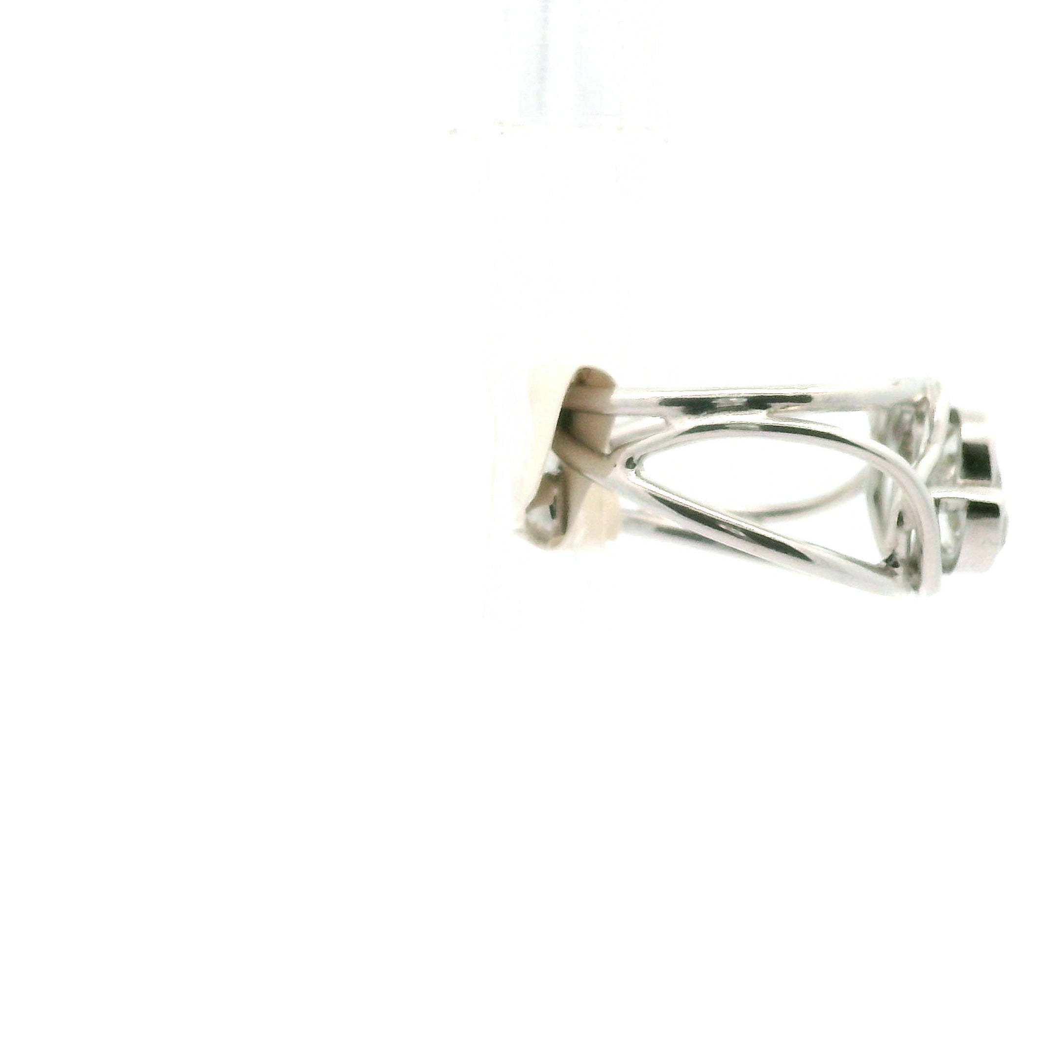 Clear Quartz Duck Cuff Ring .925 Silver for Healing, Intention Setting and Manifesting your Desires