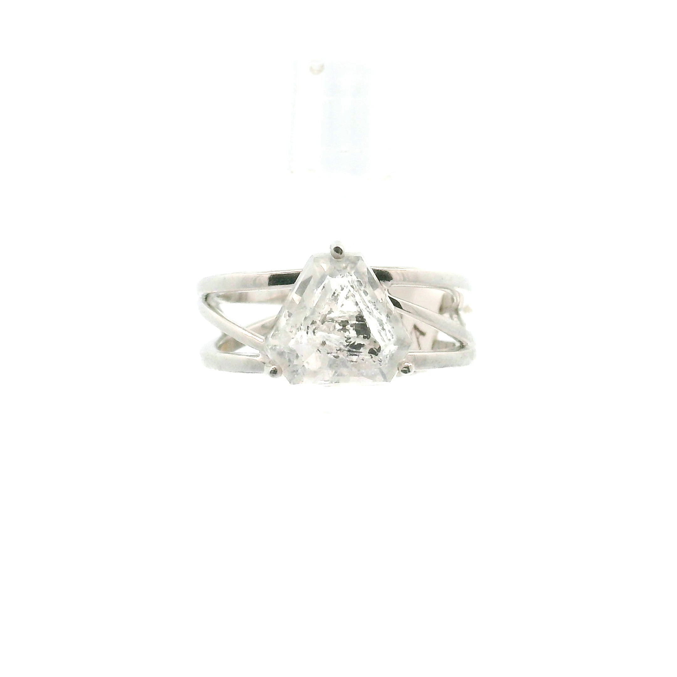 Manifestation Quartz Cuff Ring .925 Silver for Intention Setting and Manifesting your Desires