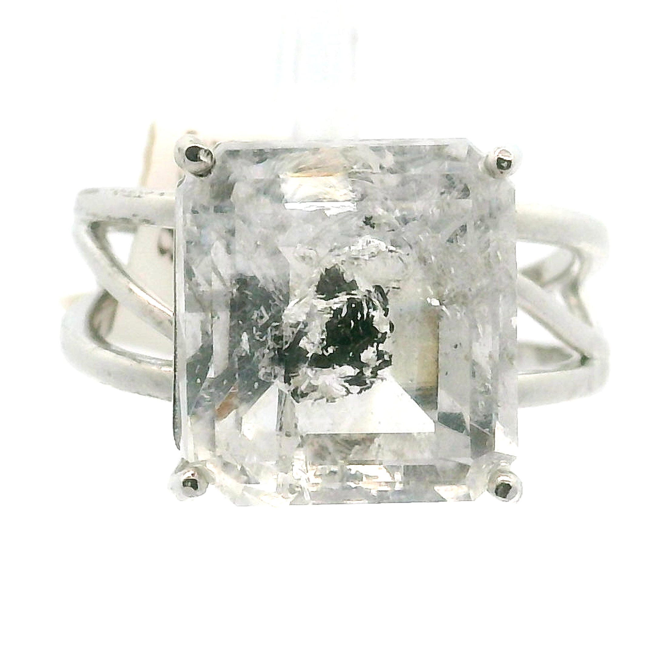 Manifestation Quartz Cuff Ring .925 Silver for Intention Setting and Manifesting your Desires