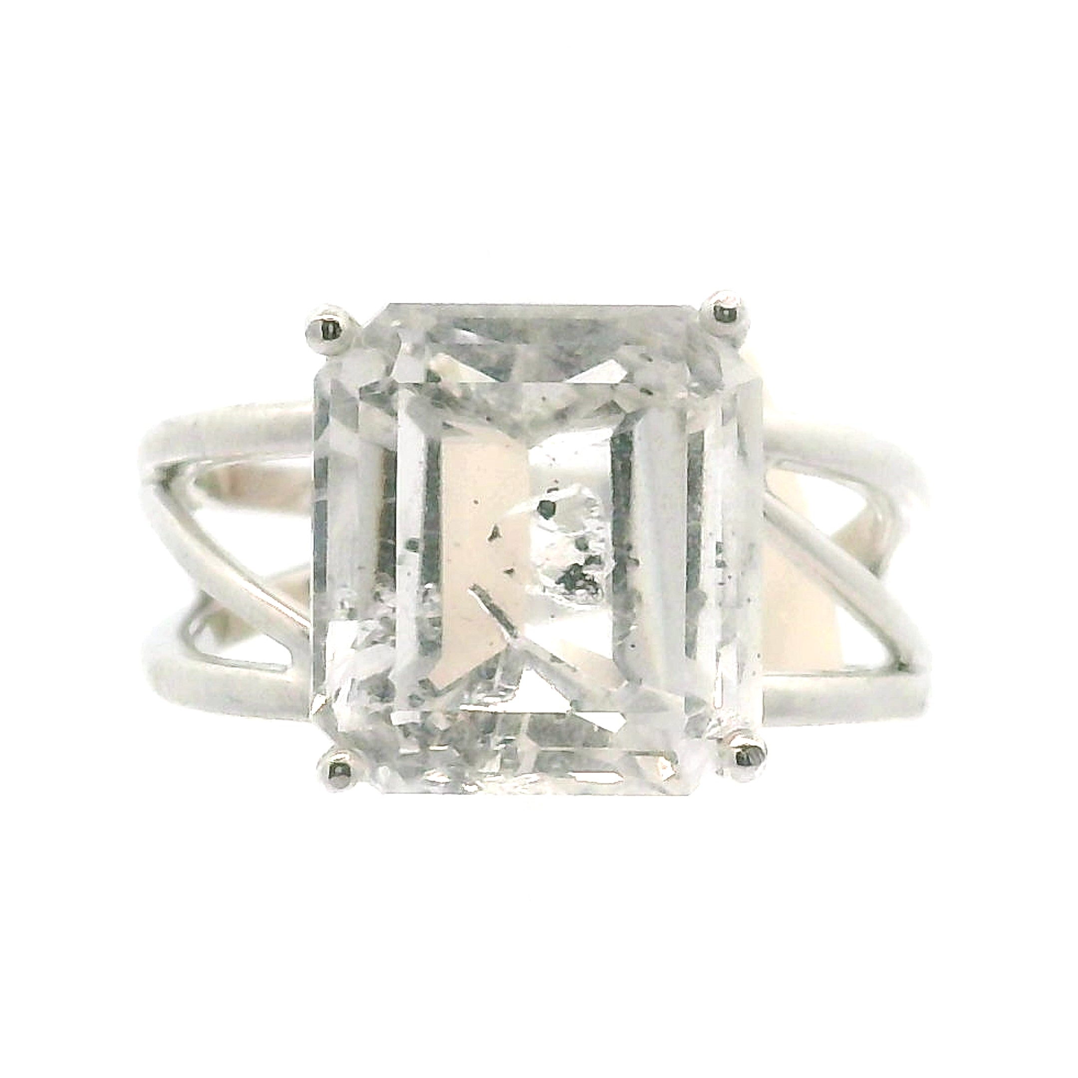 Manifestation Quartz Cuff Ring .925 Silver for Intention Setting and Manifesting your Desires