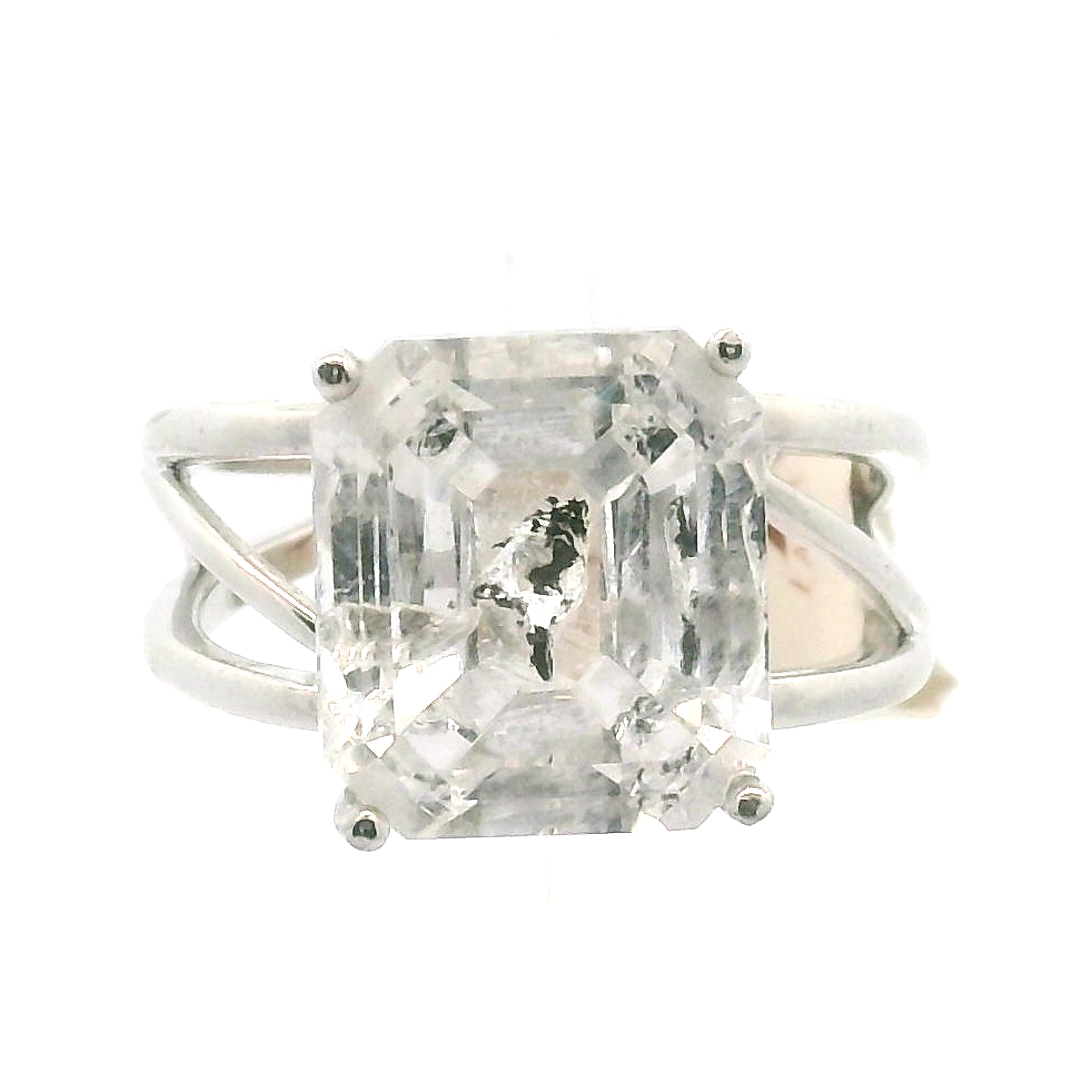 Manifestation Quartz Cuff Ring .925 Silver for Intention Setting and Manifesting your Desires