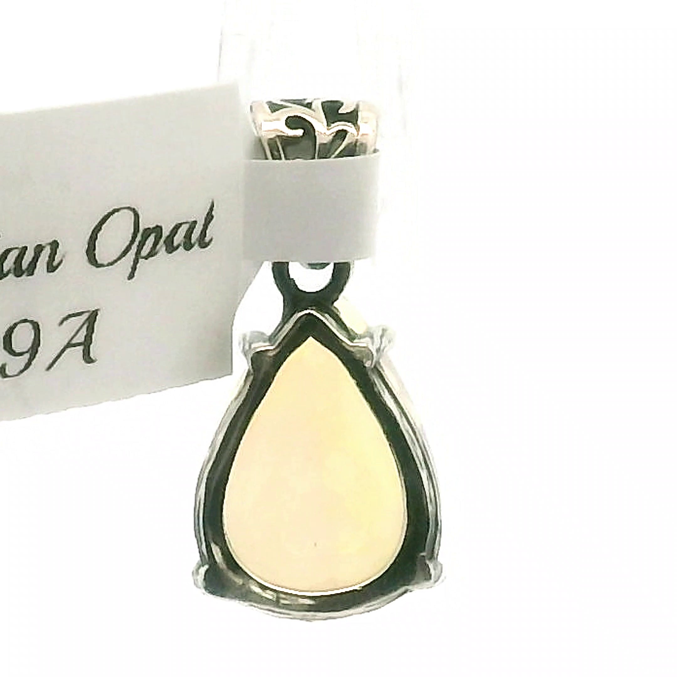 Ethiopian Opal Bad Witch Pendant .925 Silver for Transformation and Aura Balancing