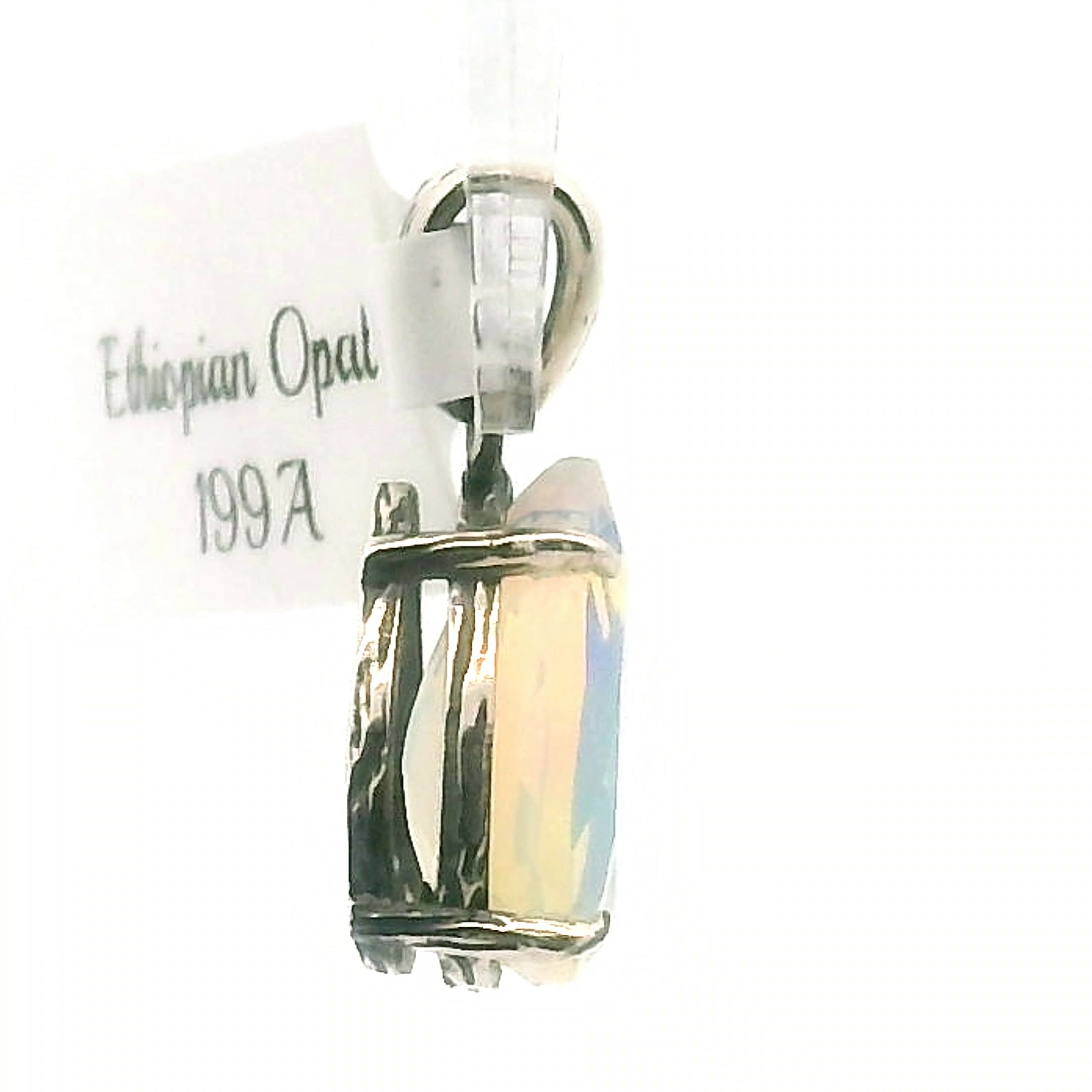 Ethiopian Opal Bad Witch Pendant .925 Silver for Transformation and Aura Balancing