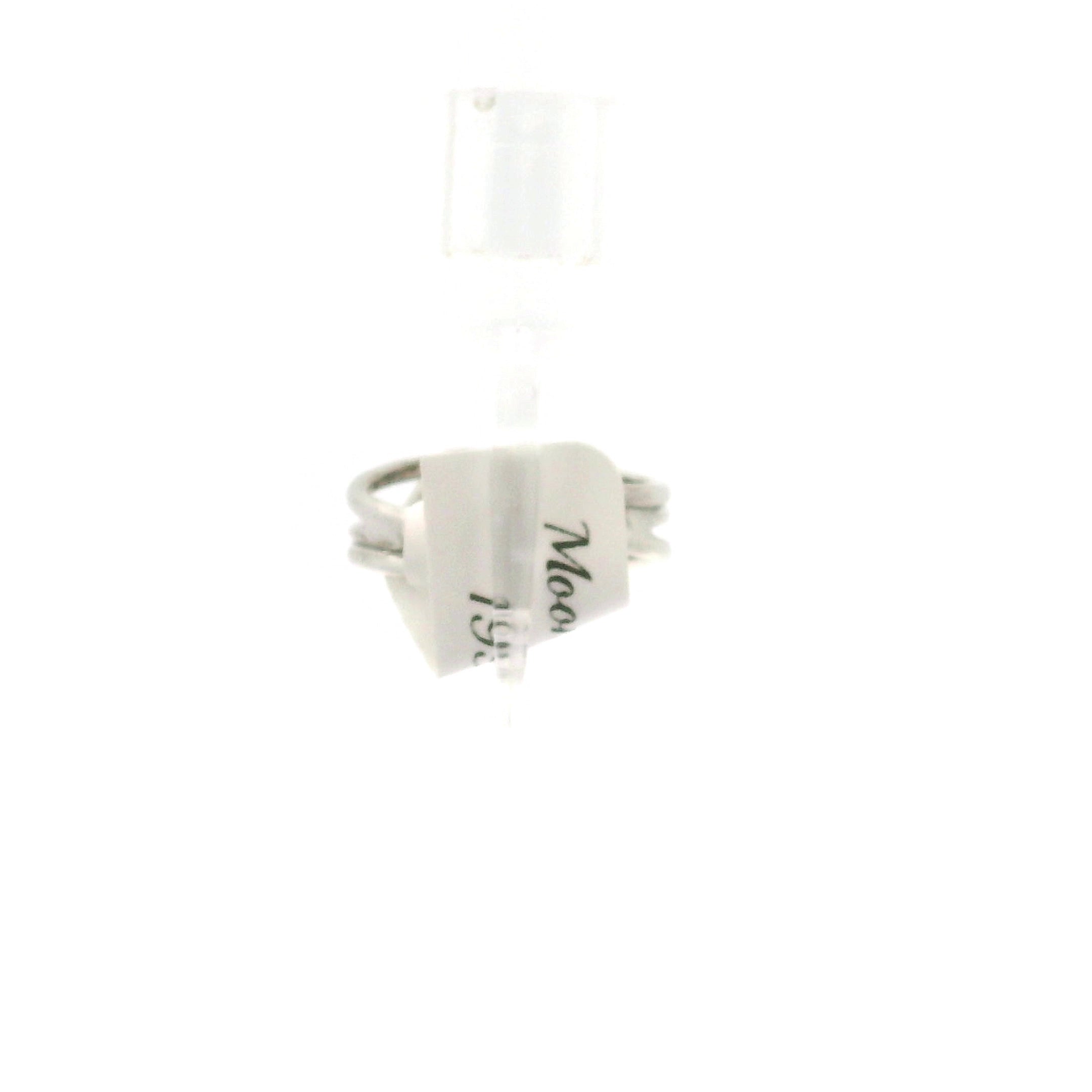 Moonstone Heart Midi Cuff Ring .925 Silver for Purification and Harmony