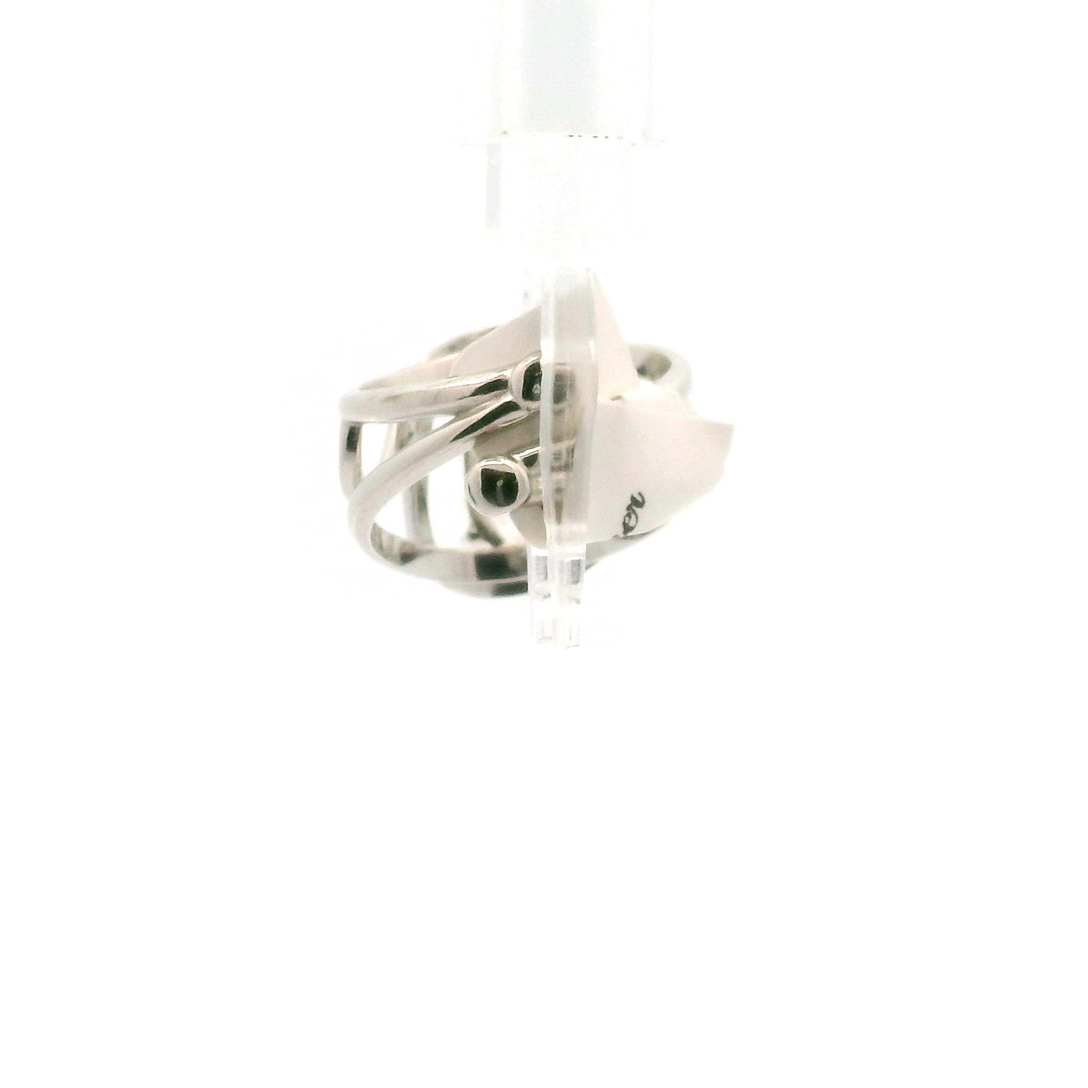 Herkimer Quartz Cuff Ring .925 Silver for  Intention Setting and Manifesting your Desires
