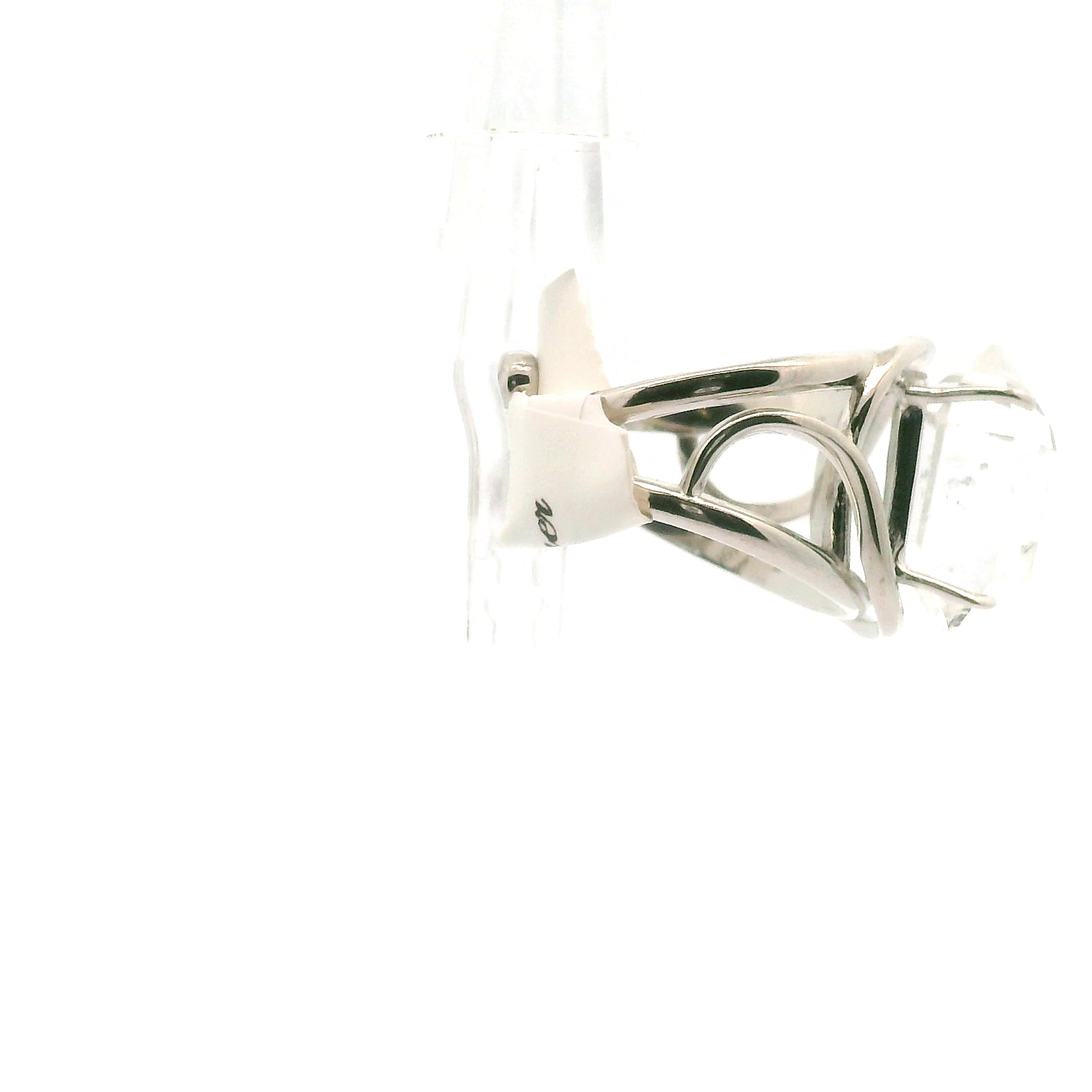Herkimer Quartz Cuff Ring .925 Silver for  Intention Setting and Manifesting your Desires