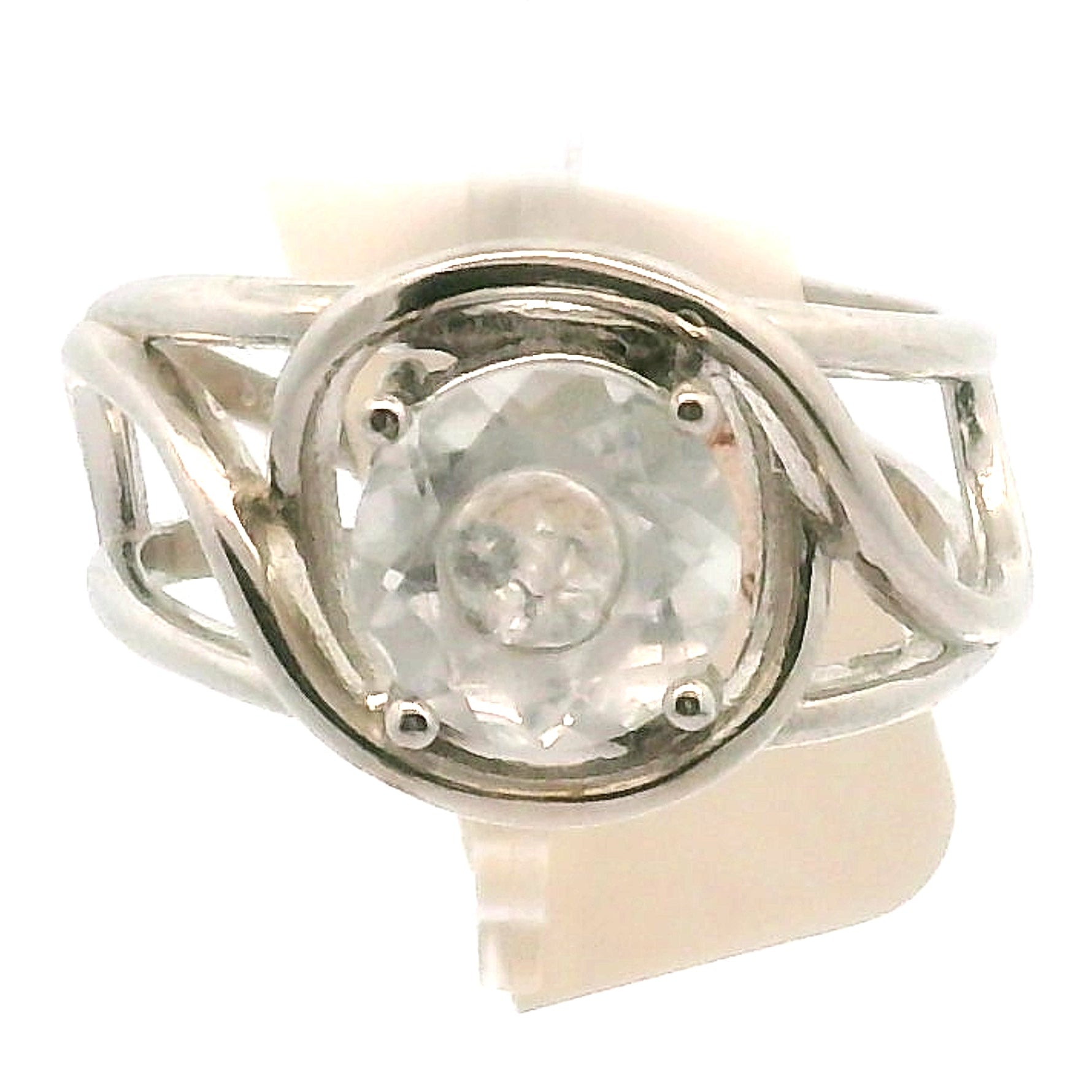 Herkimer Diamonds with Inlays Cuff Ring .925 Silver for Amplifying Energy and Attunement