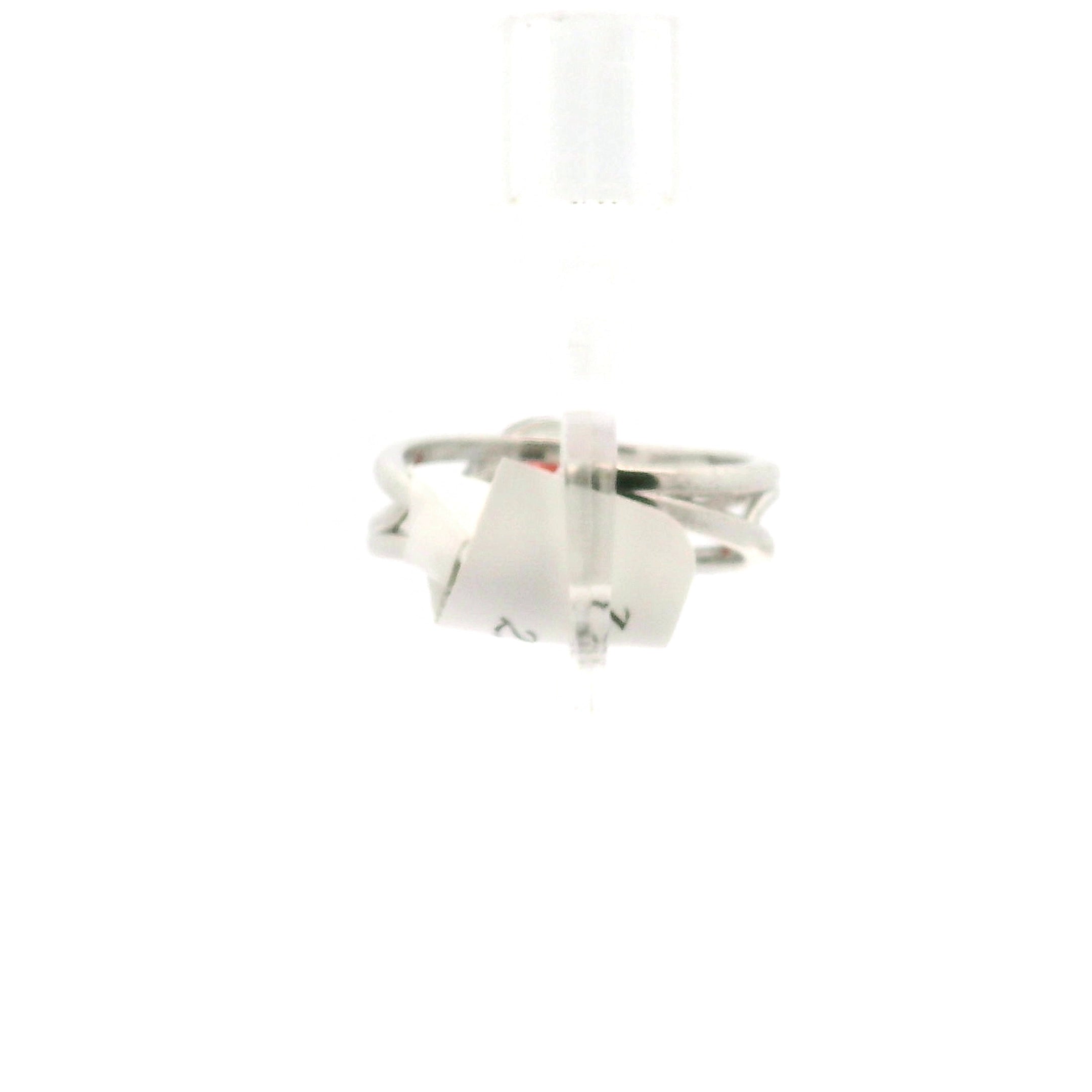 Lab Red Zircon Cuff Ring .925 Silver for Organization and Transformation