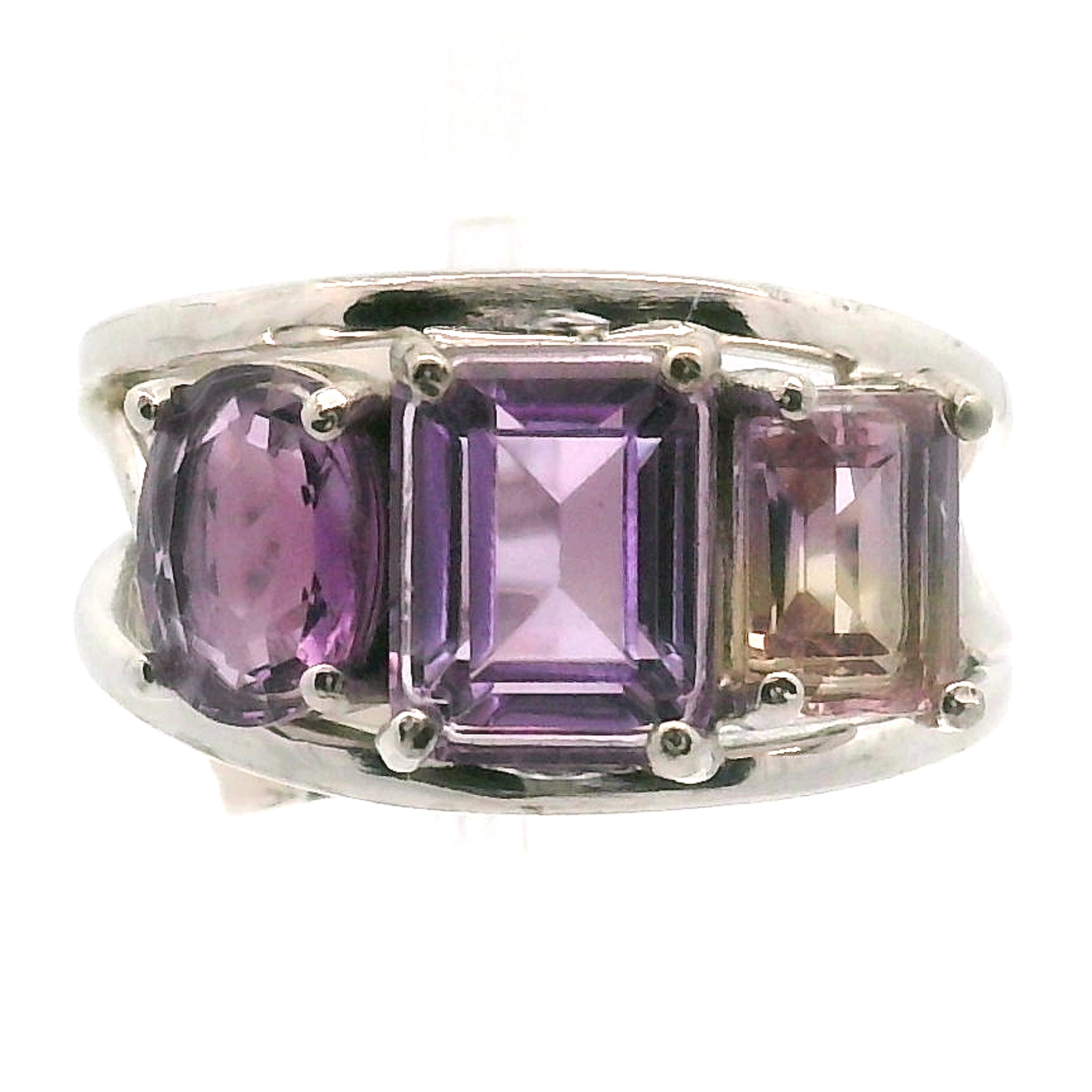 Triple Stone Crown Ring .925 Silver for Embracing your Power