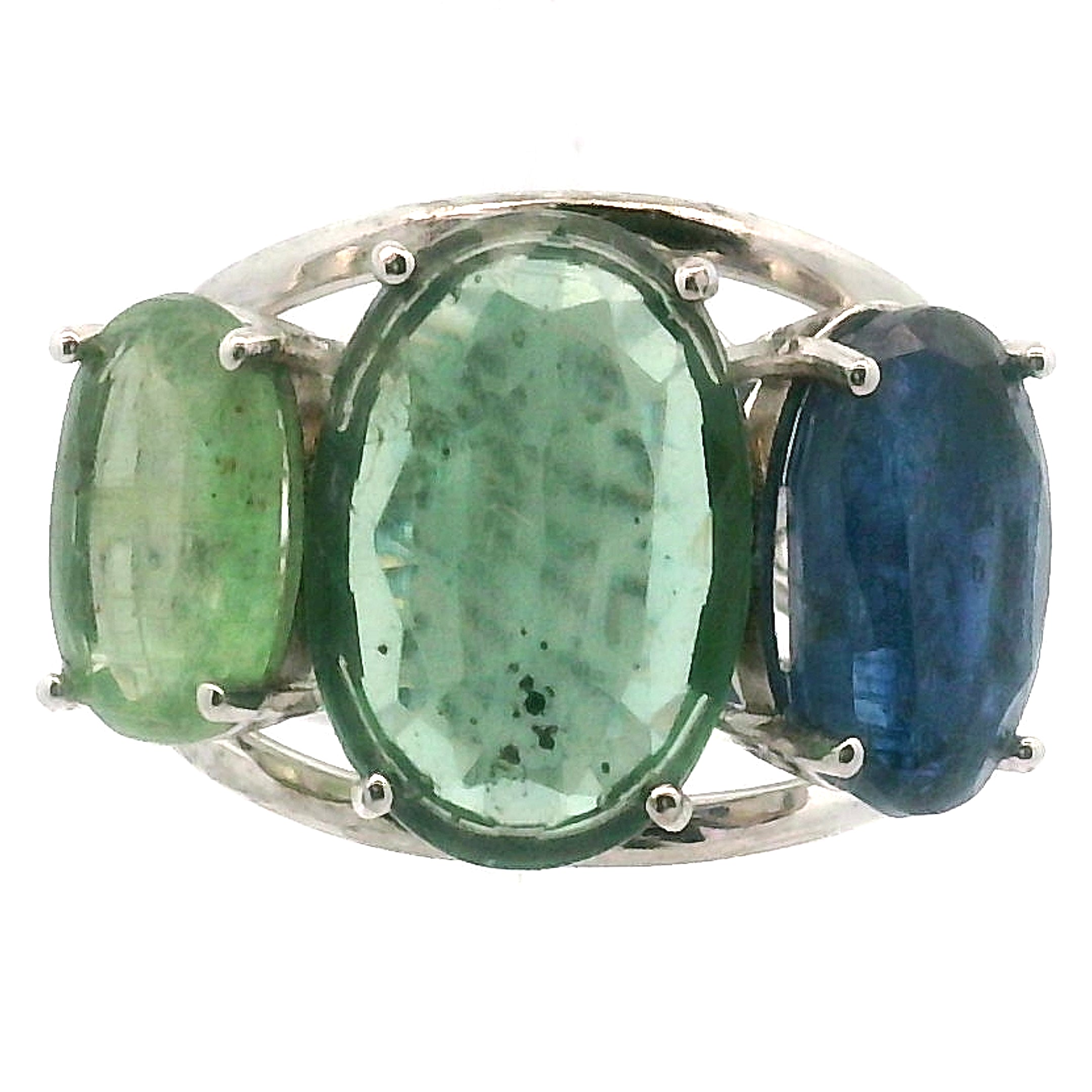 Triple Stone Crown Ring .925 Silver for Embracing your Power