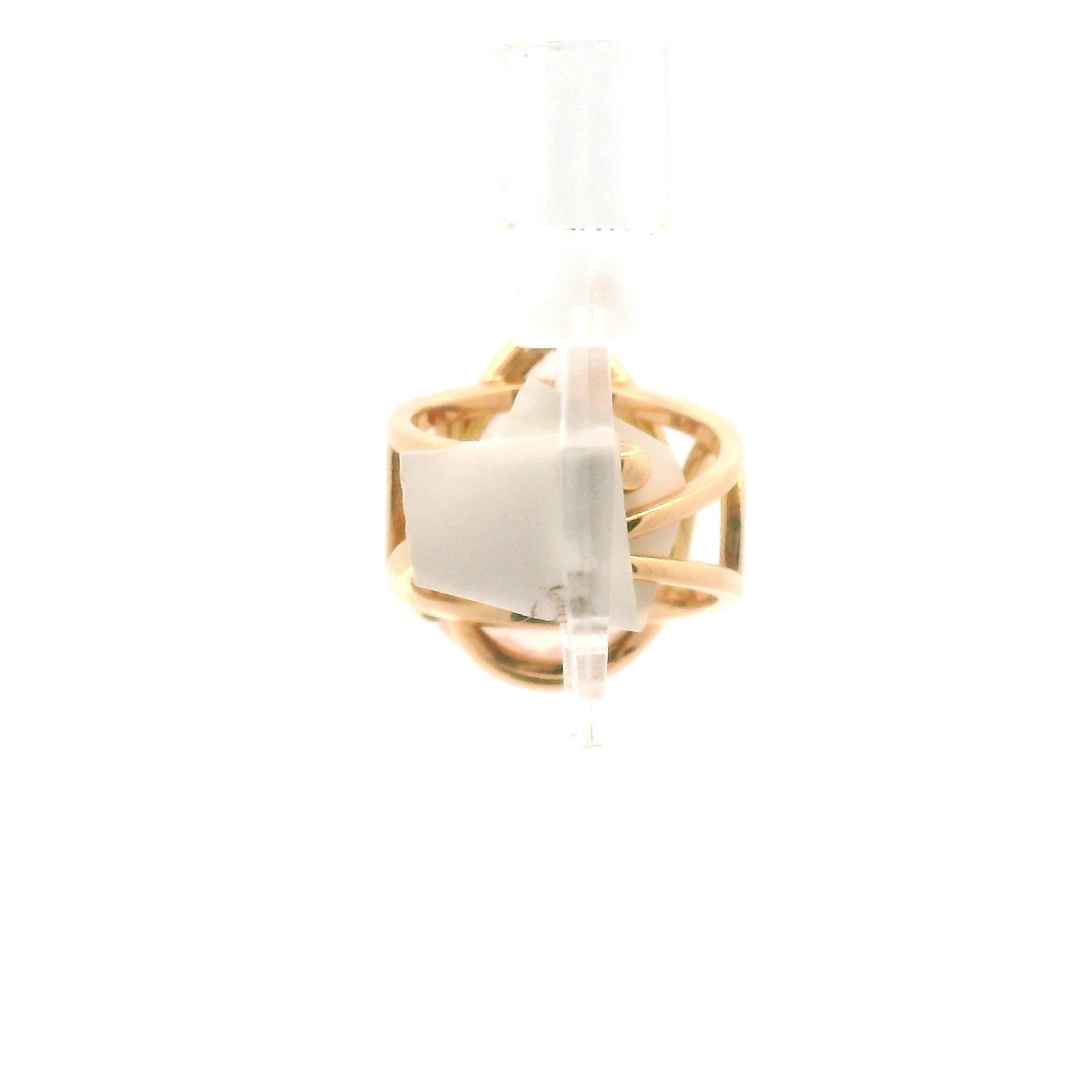 Morganite Faceted Drop Cuff Ring in 18K Rose Gold for Abundance of Joy and Love
