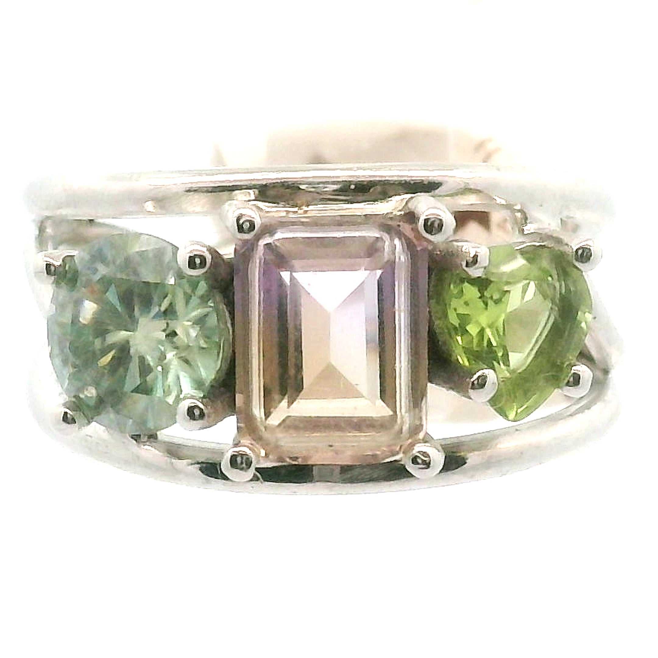 Triple Stone Crown Ring .925 Silver for Embracing your Power
