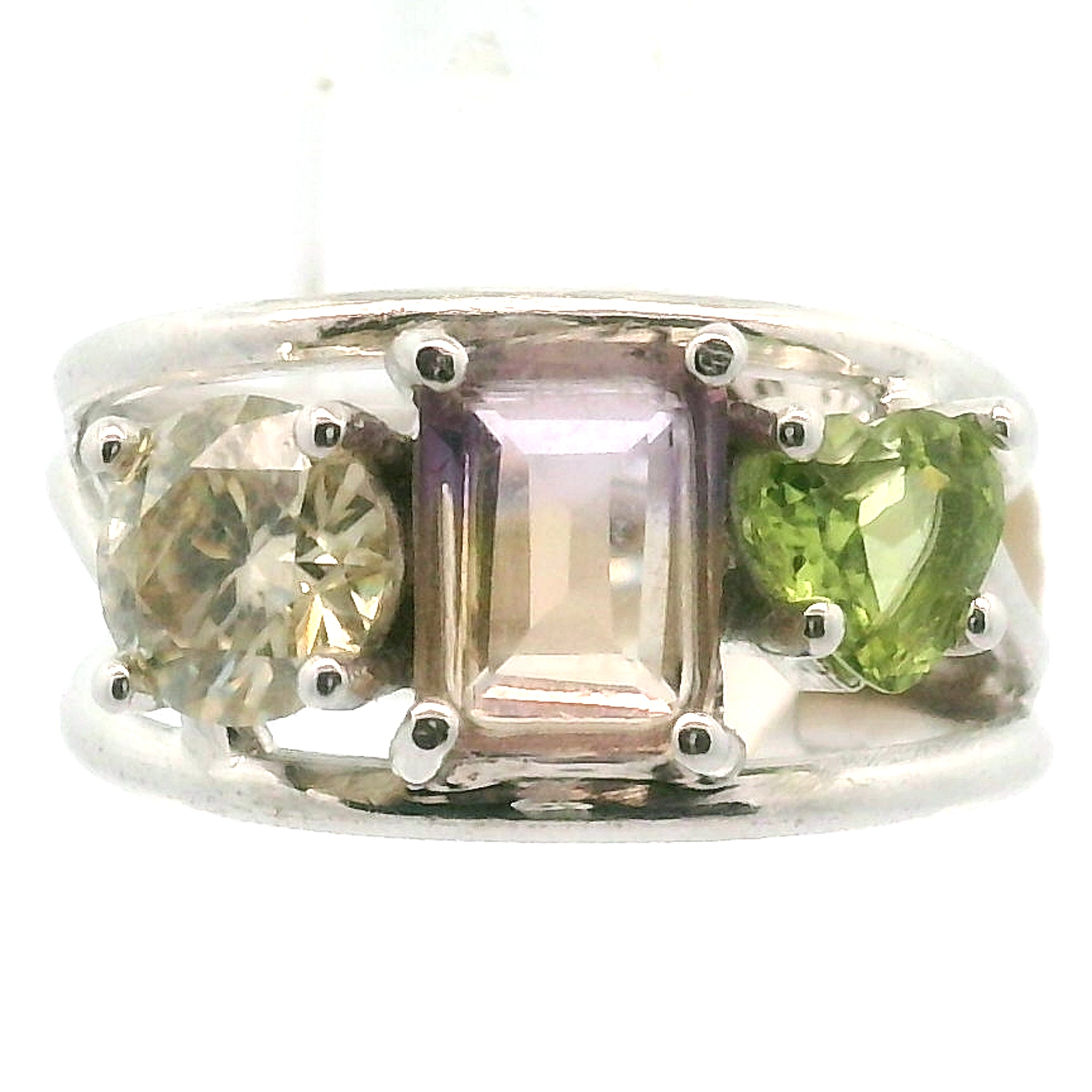 Triple Stone Crown Ring .925 Silver for Embracing your Power
