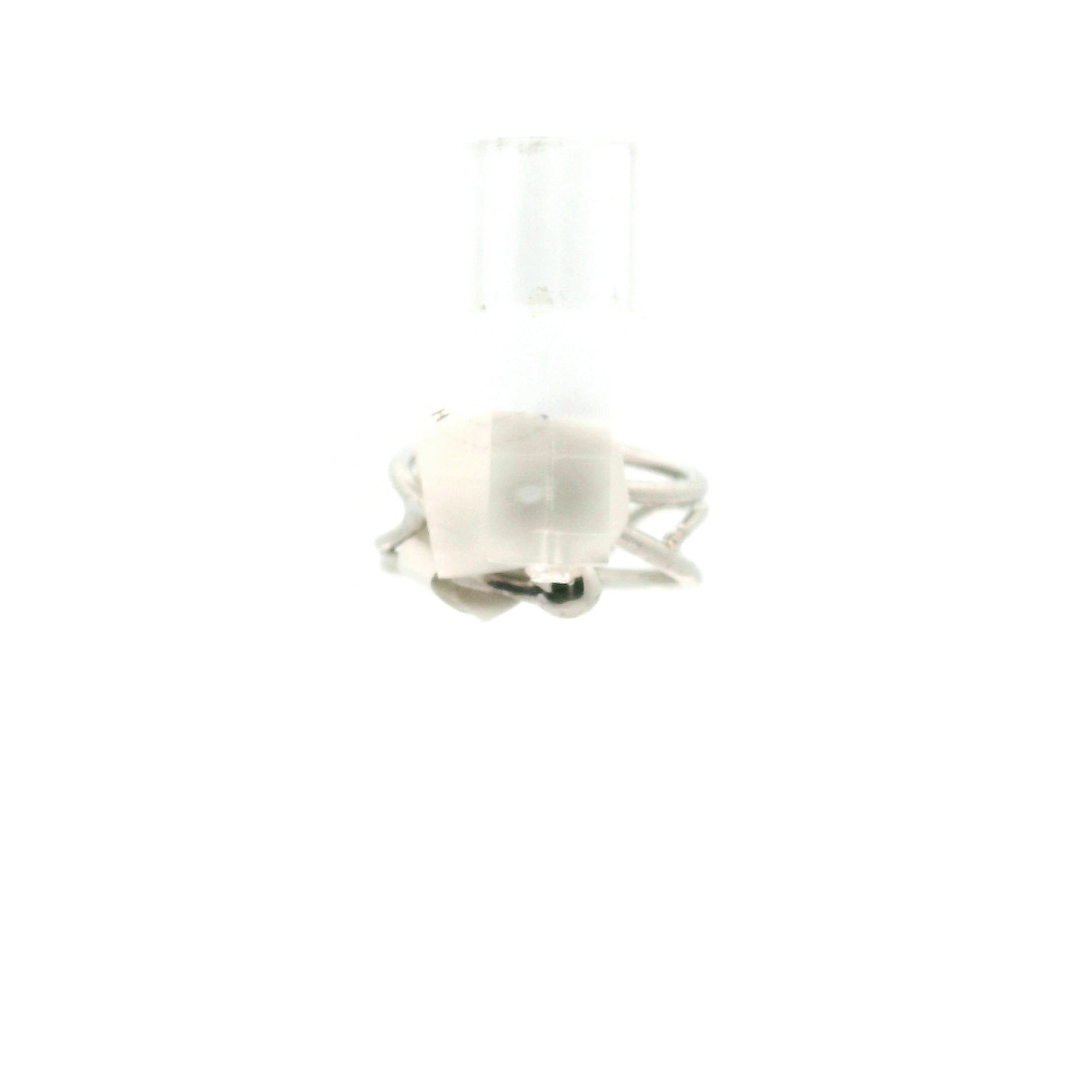 Moissanite Merkaba Cuff Ring .925 Silver for Enlightenment, Inner Peace & Spiritual Transformation