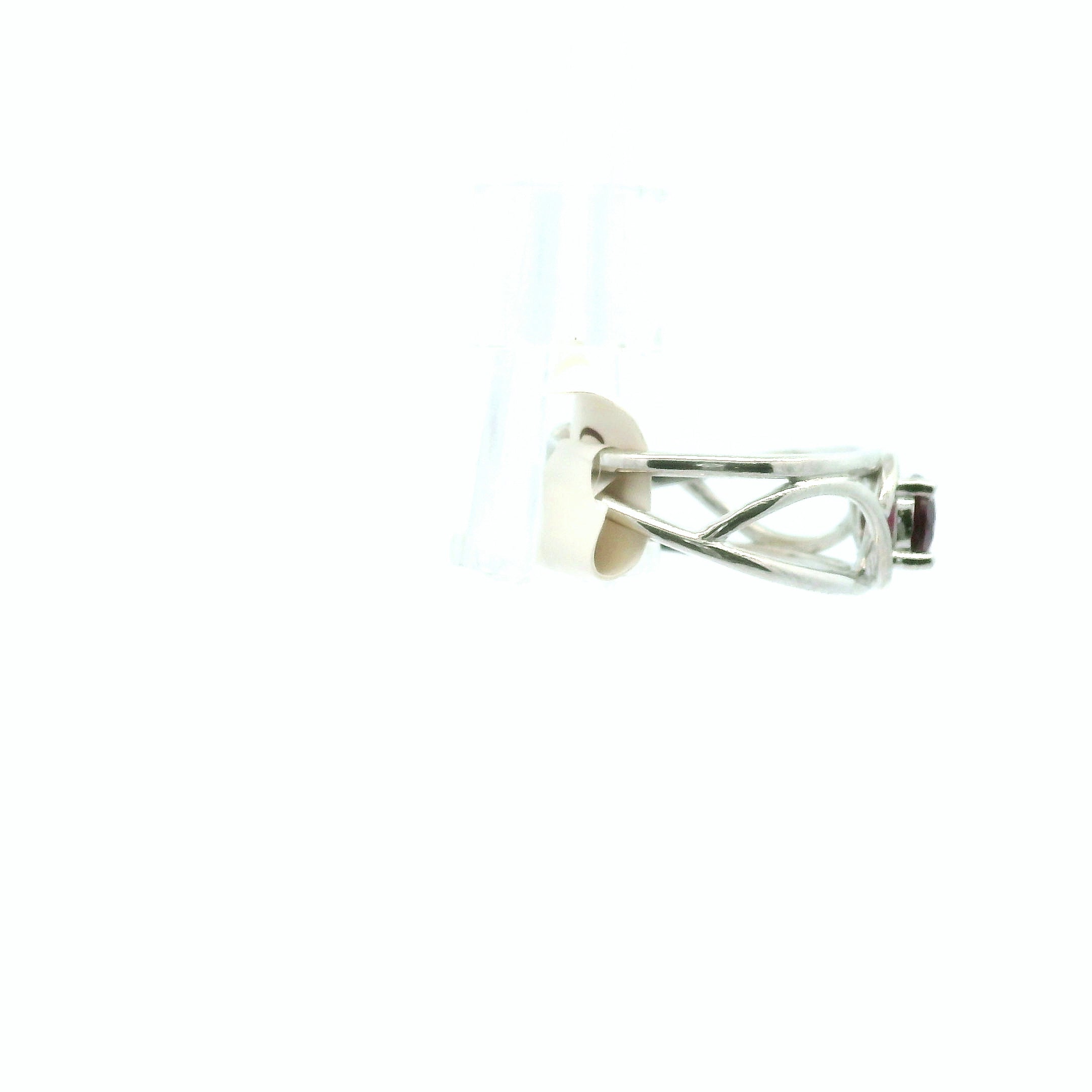 Rhodolite Garnet Midi Cuff Ring .925 Silver for Connection with Angels and Spirit Guides