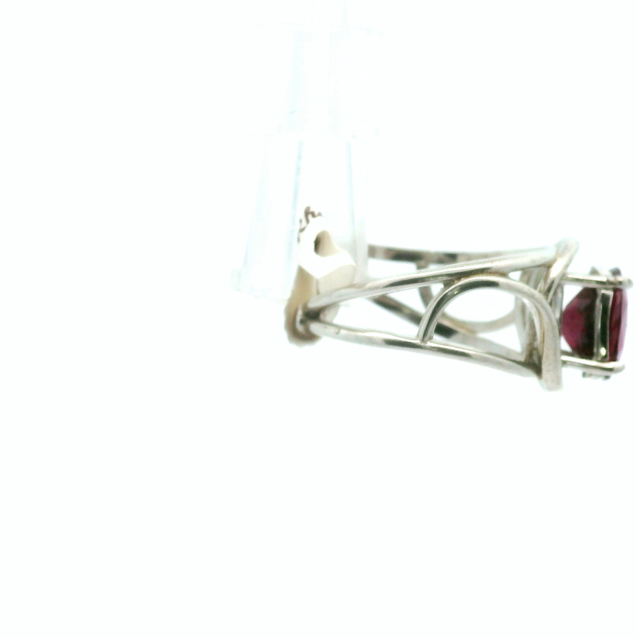 Rhodolite Purple Garnet Adjustable Finger Bracelet .925 Silver for Connection with Angels and Spirit Guides