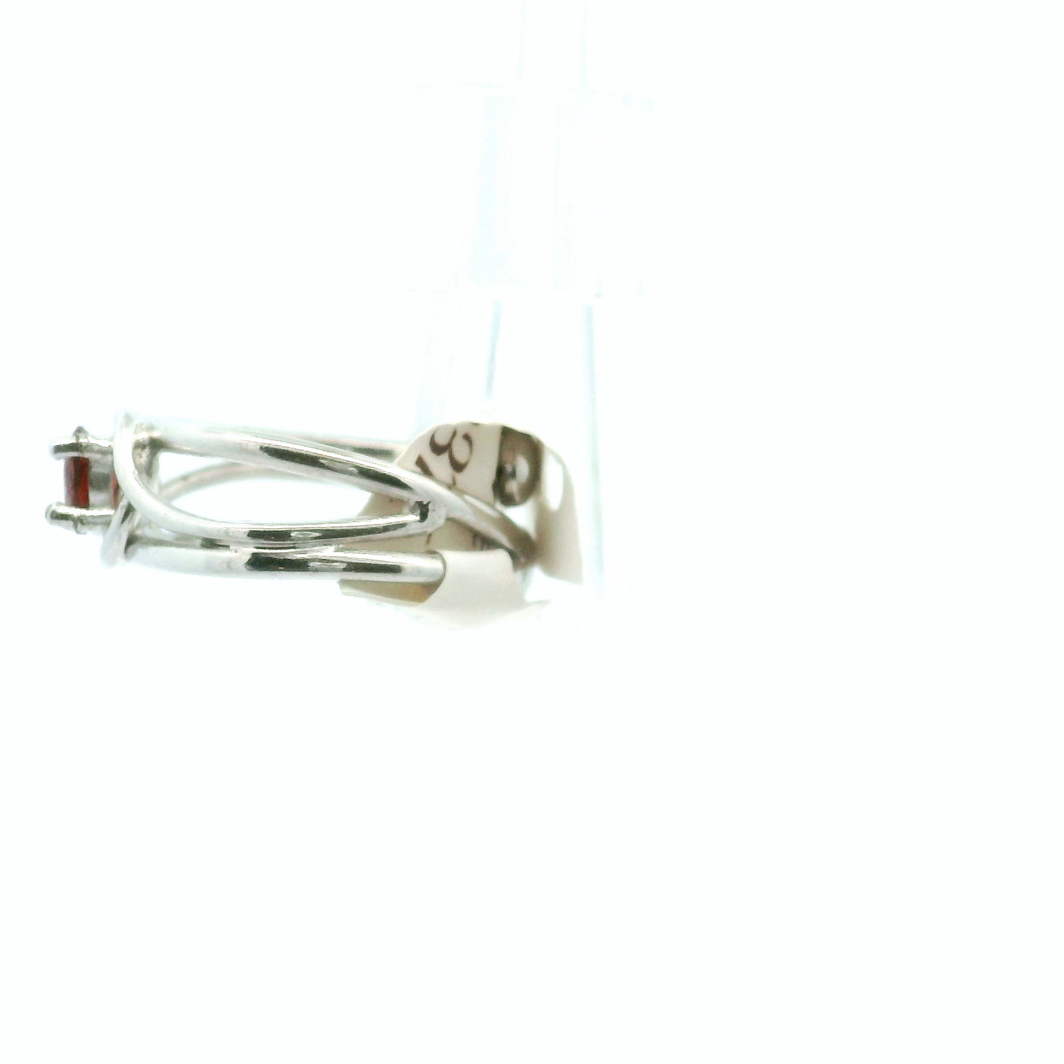 Garnet Midi Cuff Ring .925 Silver for Health and Strength