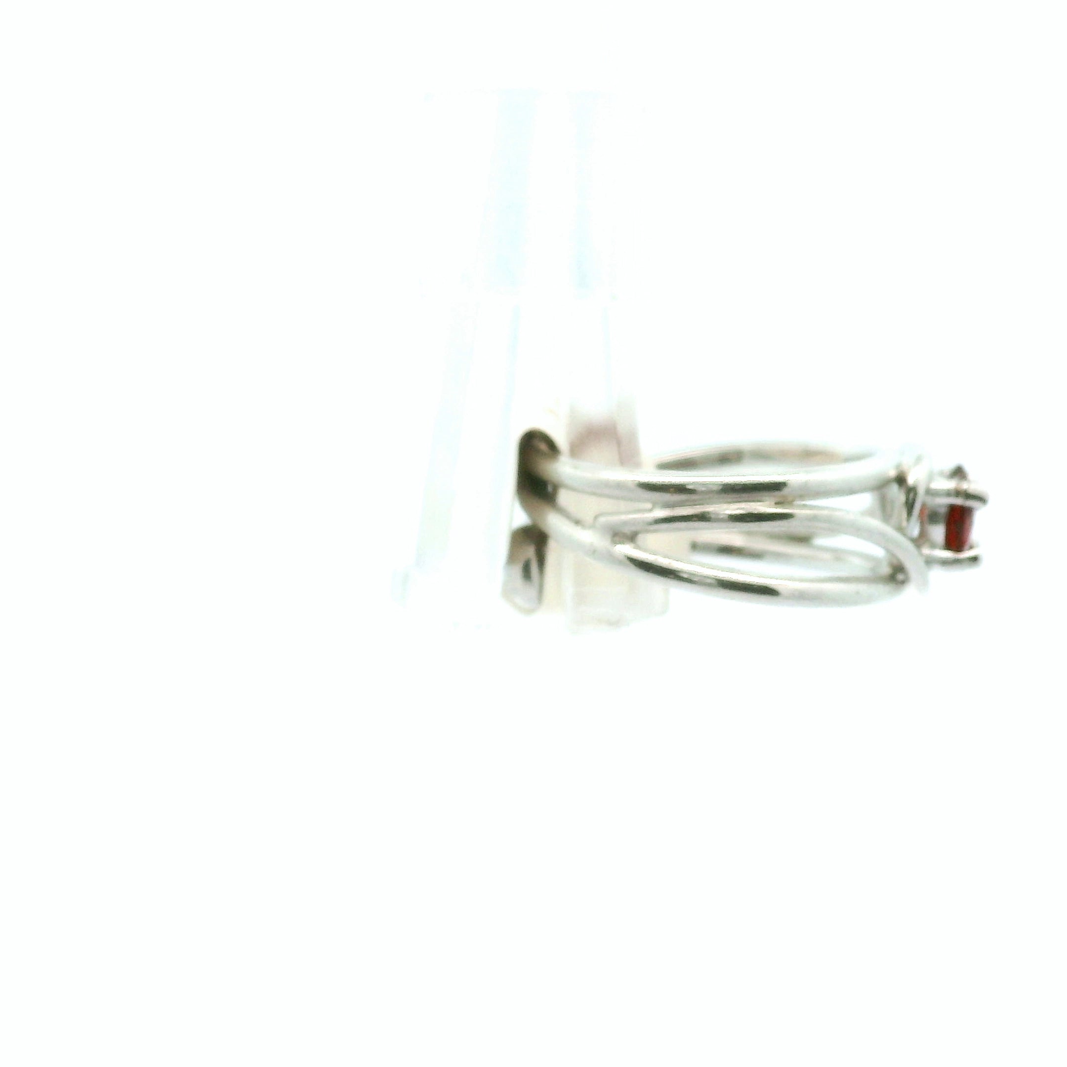 Garnet Midi Cuff Ring .925 Silver for Health and Strength