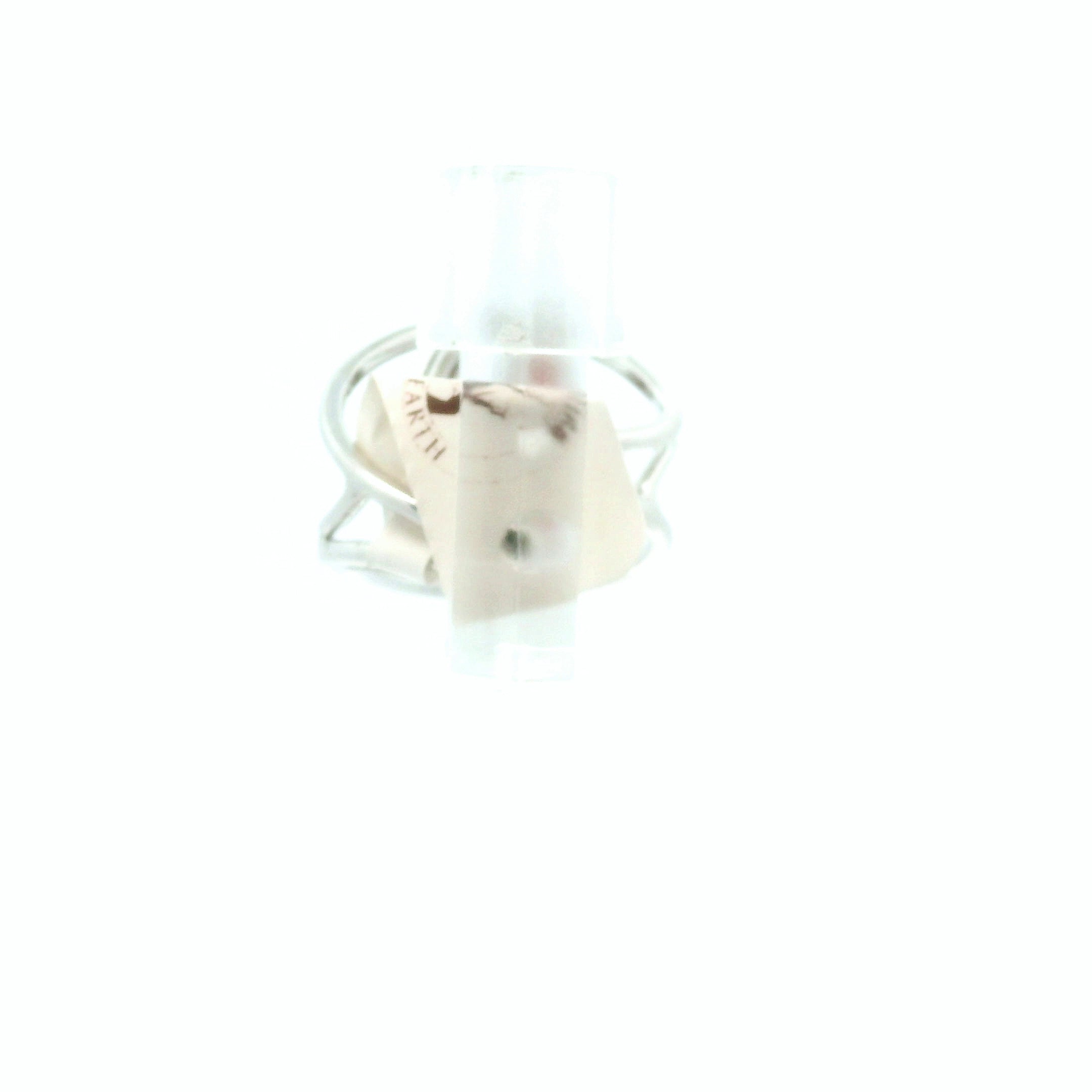 Double Garnet Cuff Ring .925 Silver for Health and Strength