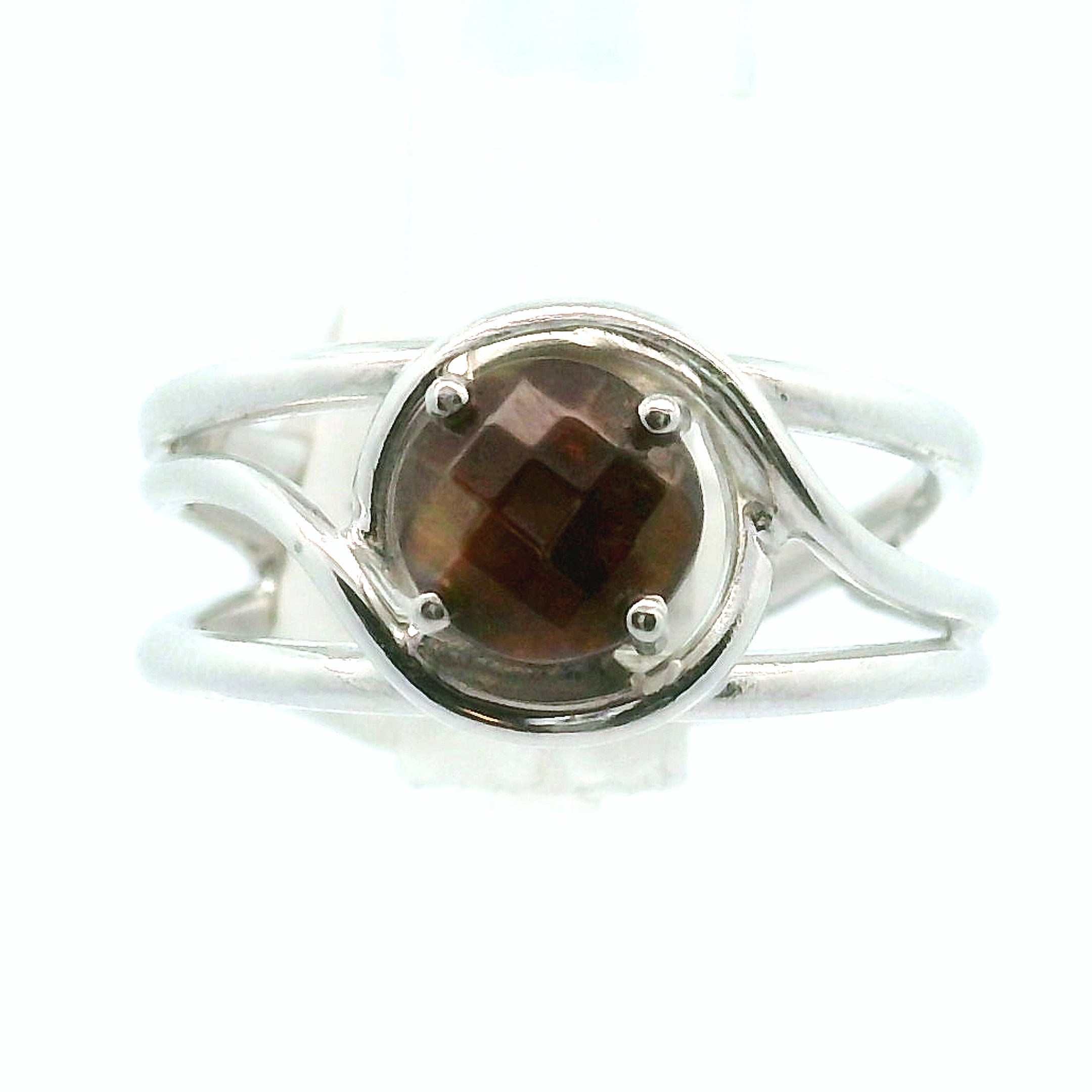 Japan Rainbow Andradite Midi Cuff Ring .925 Silver for Grounding and Strength